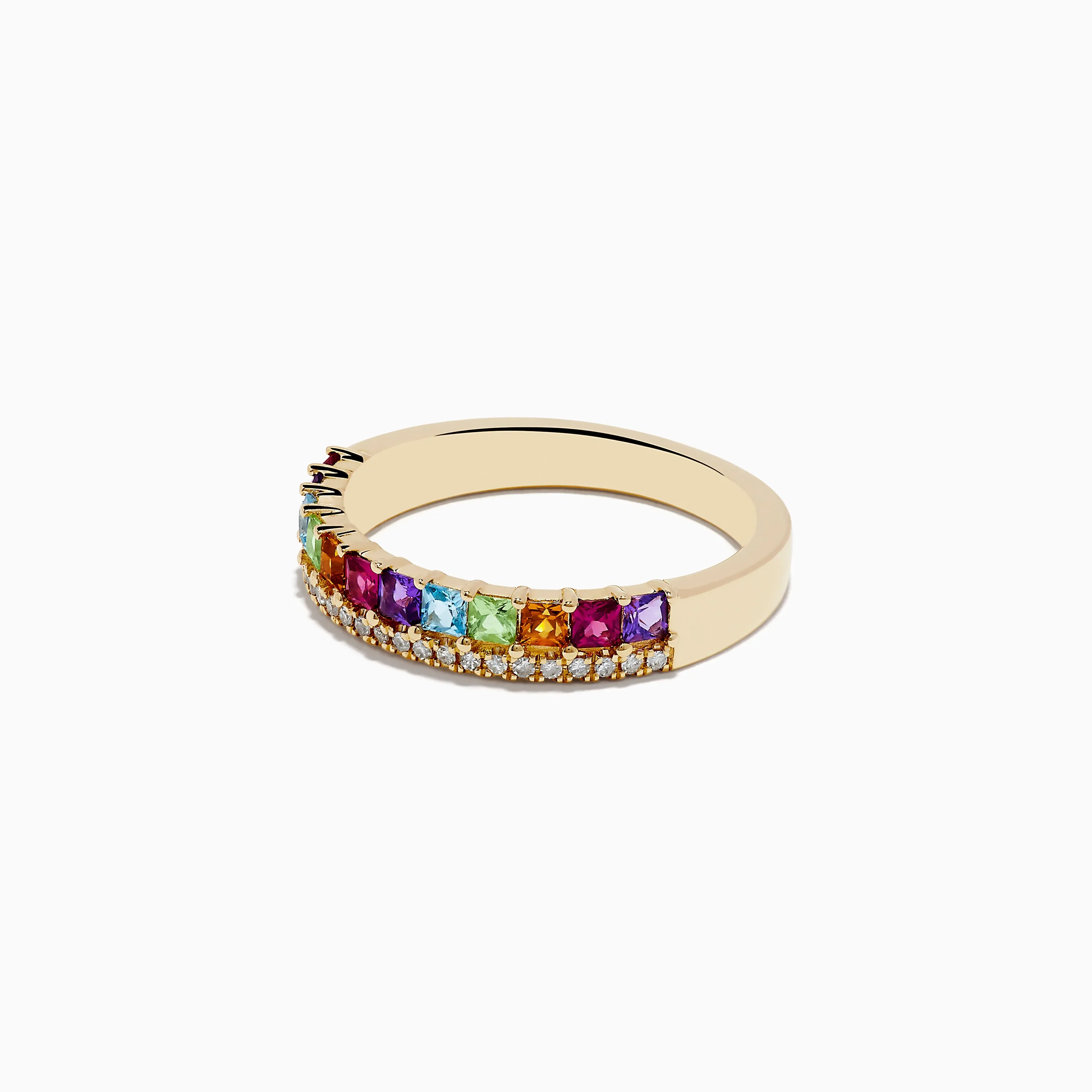 Mosaic 14K Yellow Gold Multi Stone and Diamond Ring sold by Effy product image thumbnail 2