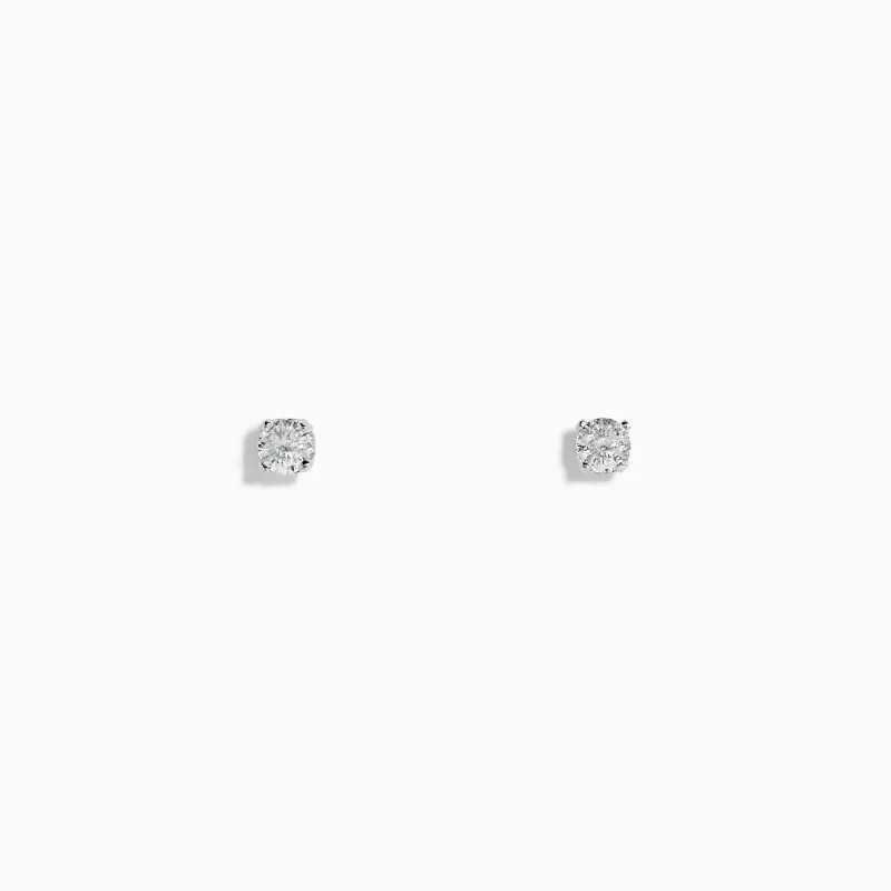 14K White Gold Diamond Solitaire Stud Earrings 0.25 TCW sold by Effy