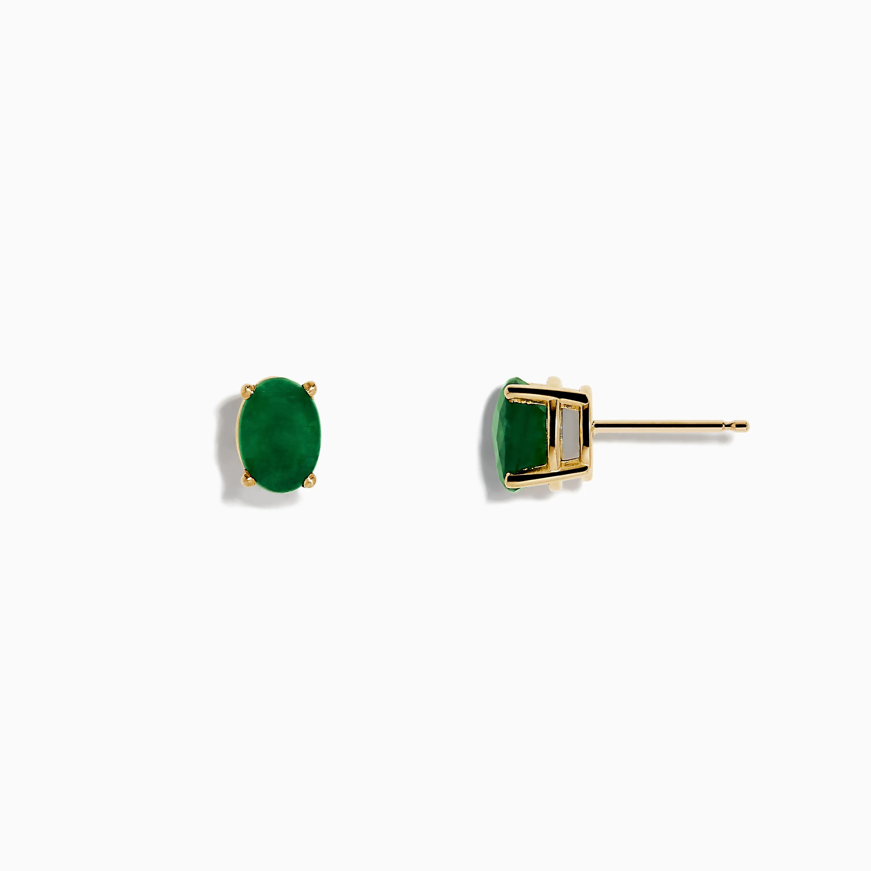 Brasilica 14K Yellow Gold Emerald Stud Earrings sold by Effy product image thumbnail 2