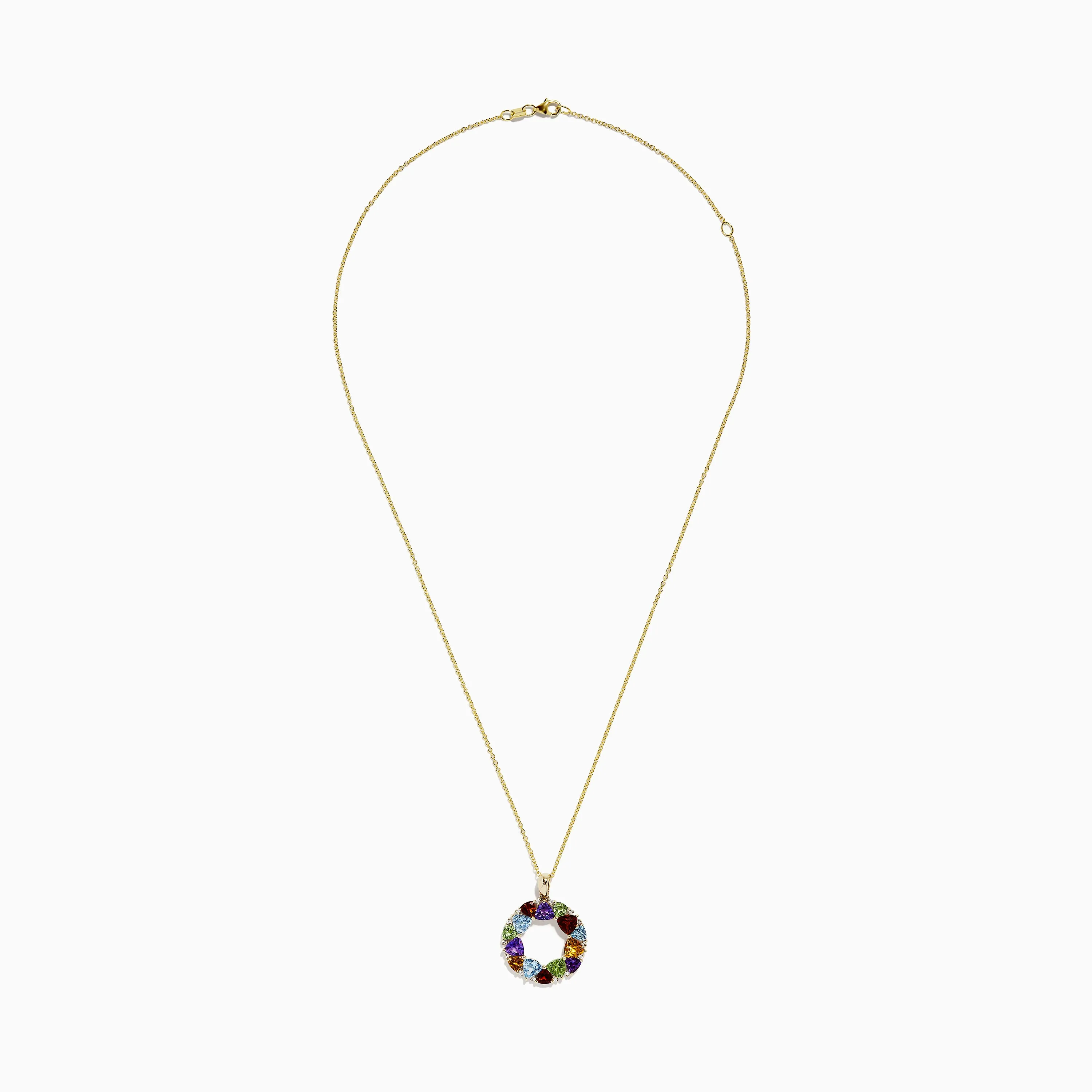 Mosaic 14K Yellow Gold Multi Stone and Diamond Pendant sold by Effy product image thumbnail 2