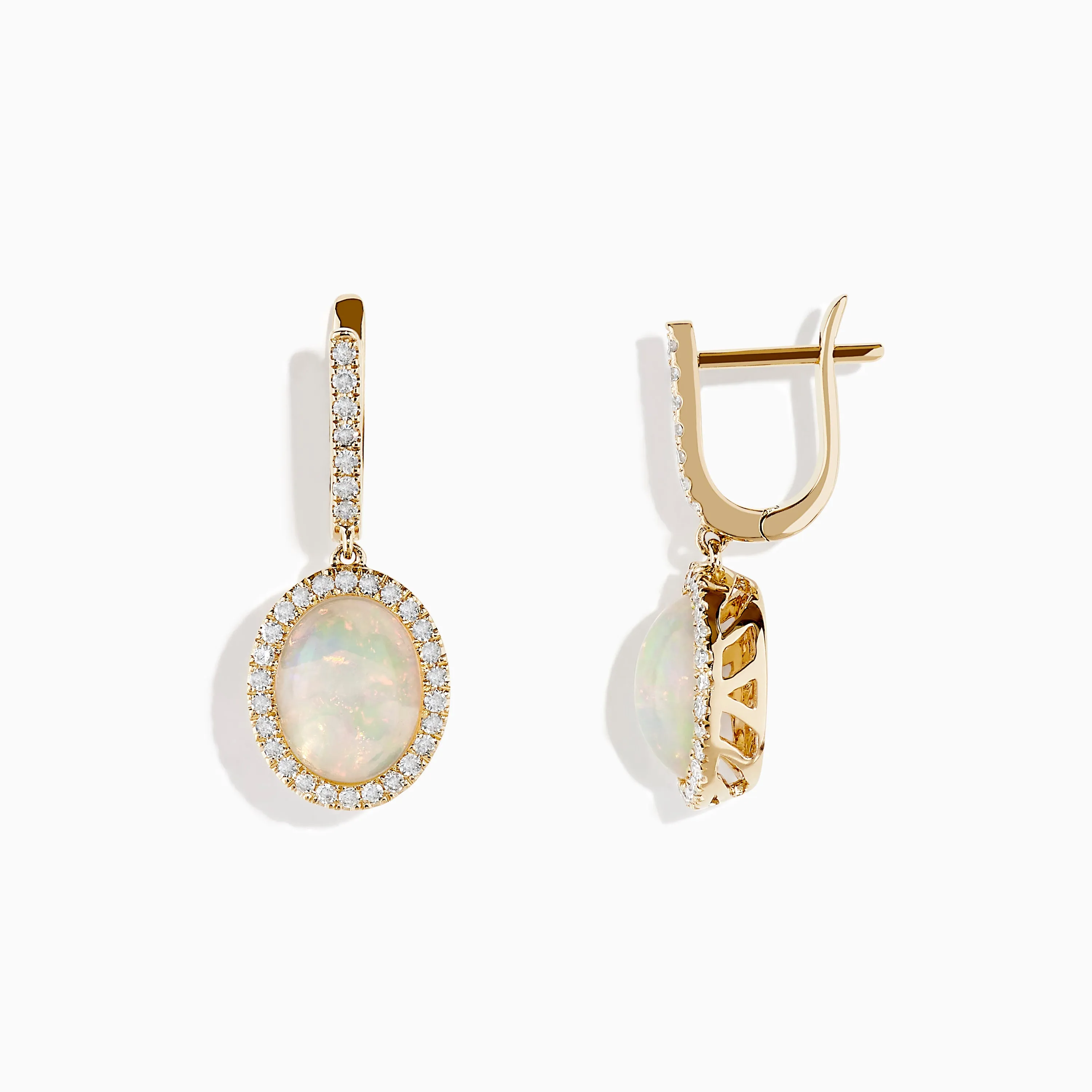 14K Yellow Gold Opal and Diamond Drop Earrings sold by Effy product image thumbnail 2