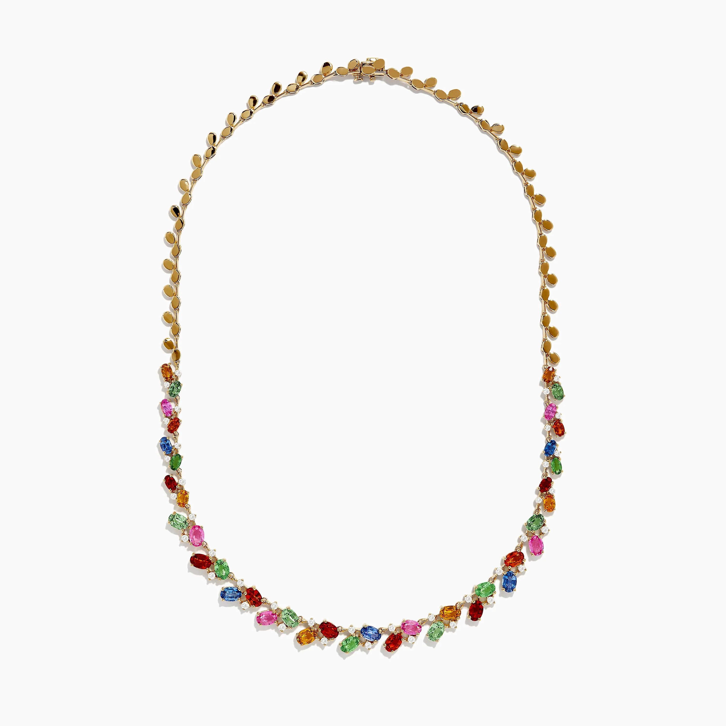 Watercolors 14K Yellow Gold Multi Sapphire and Diamond Necklace sold by Effy product image thumbnail 2