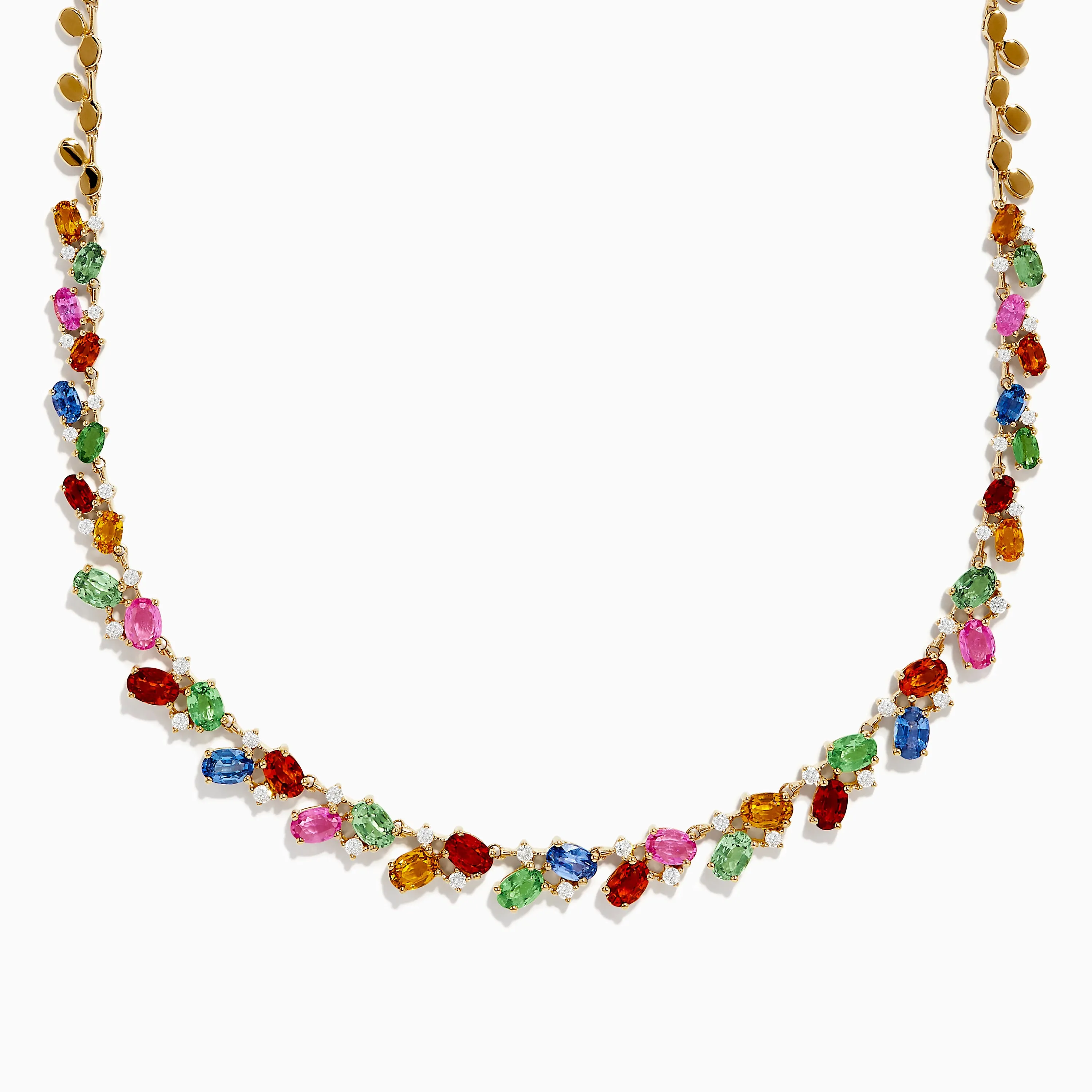 Watercolors 14K Yellow Gold Multi Sapphire and Diamond Necklace sold by Effy