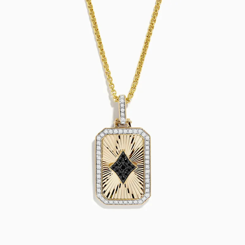 Casino Men's 14K Yellow Gold Diamond Diamonds-Suit Pendant sold by Effy
