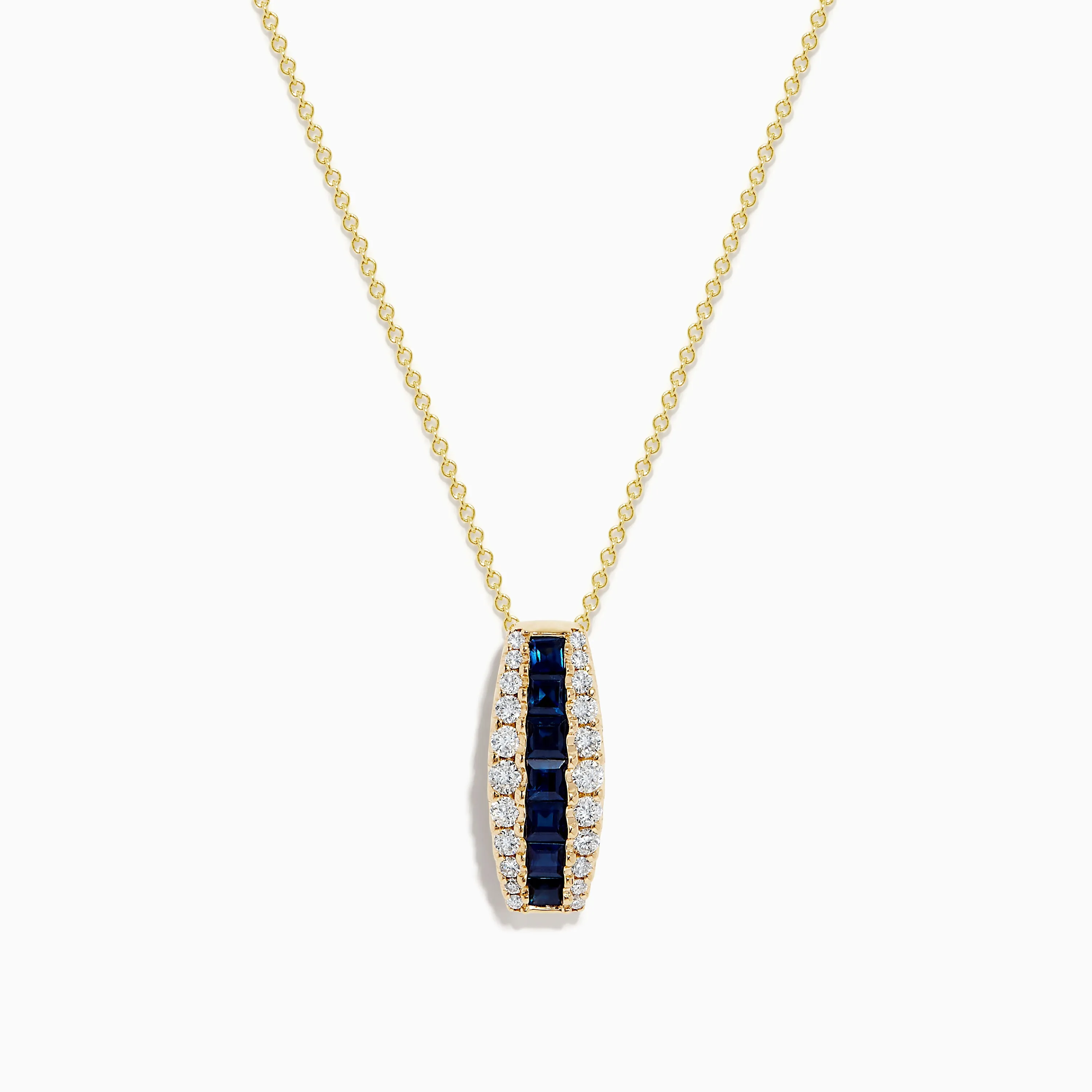 Royale Bleu 14K Yellow Gold Blue Sapphire and Diamond Pendant sold by Effy