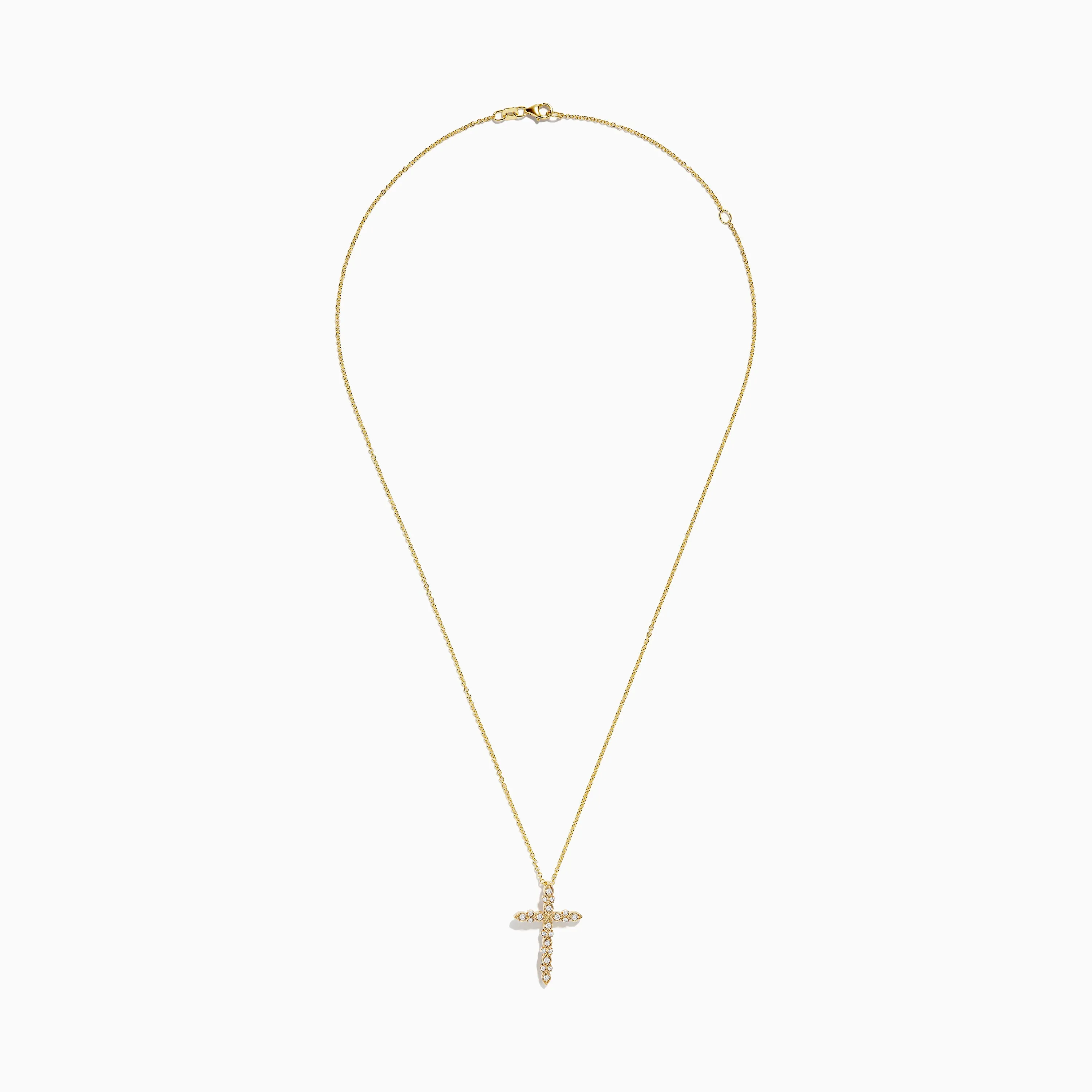 D'Oro 14K Yellow Gold Diamond Cross Pendant sold by Effy product image thumbnail 2