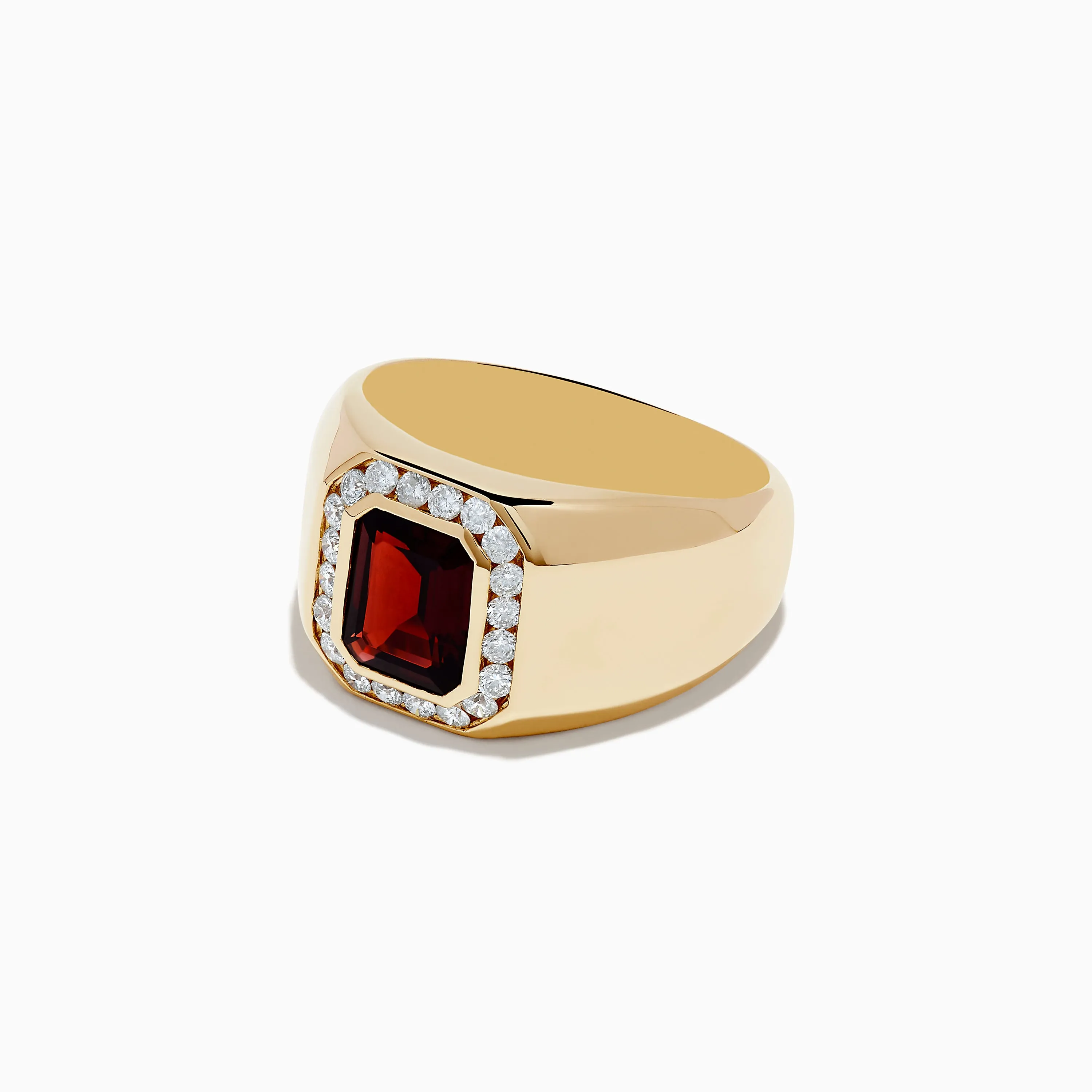 Men's 14K Yellow Gold Garnet and Diamond Ring sold by Effy product image thumbnail 2