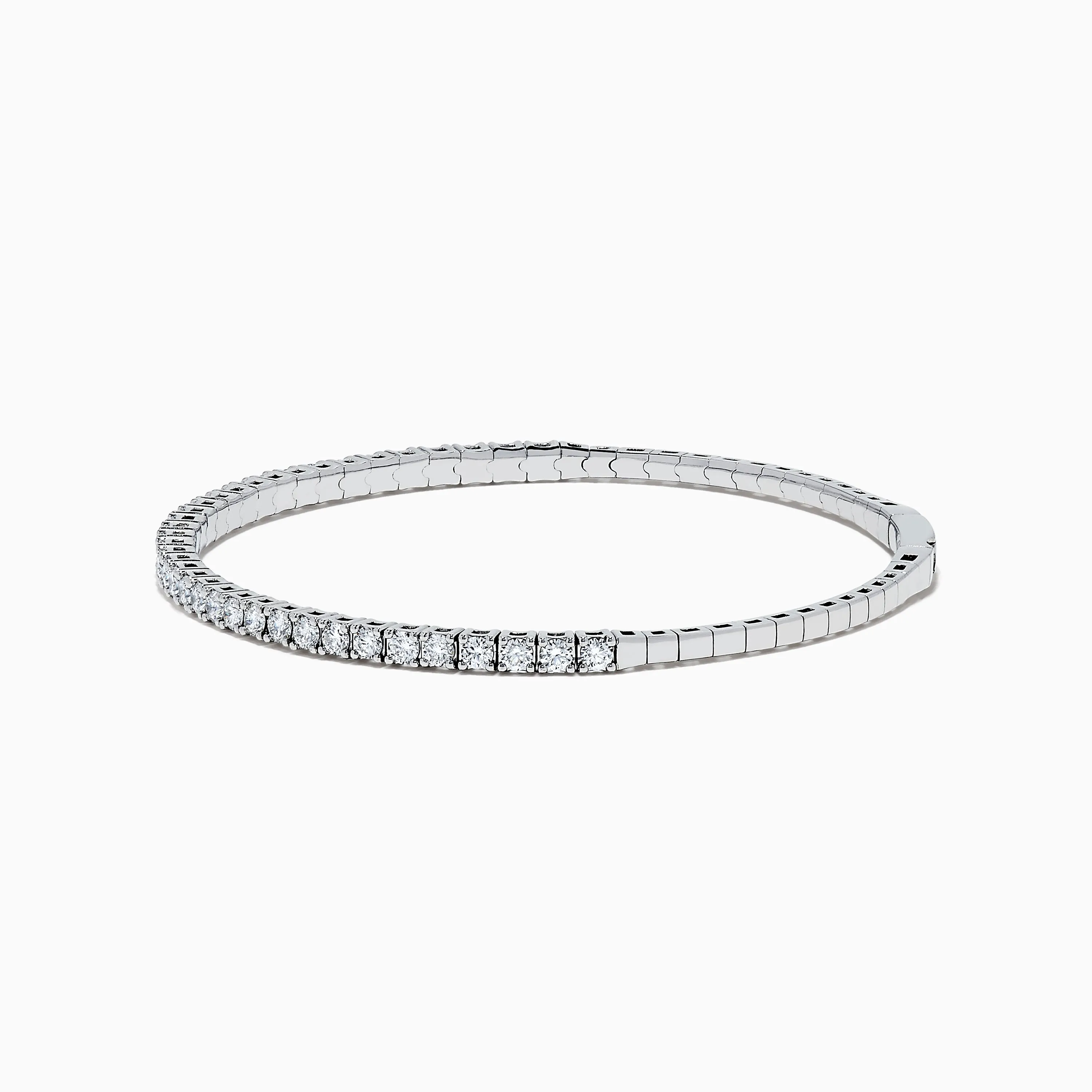 Pave Classica 14K White Gold Diamond Bangle 1.45 TCW sold by Effy product image thumbnail 2