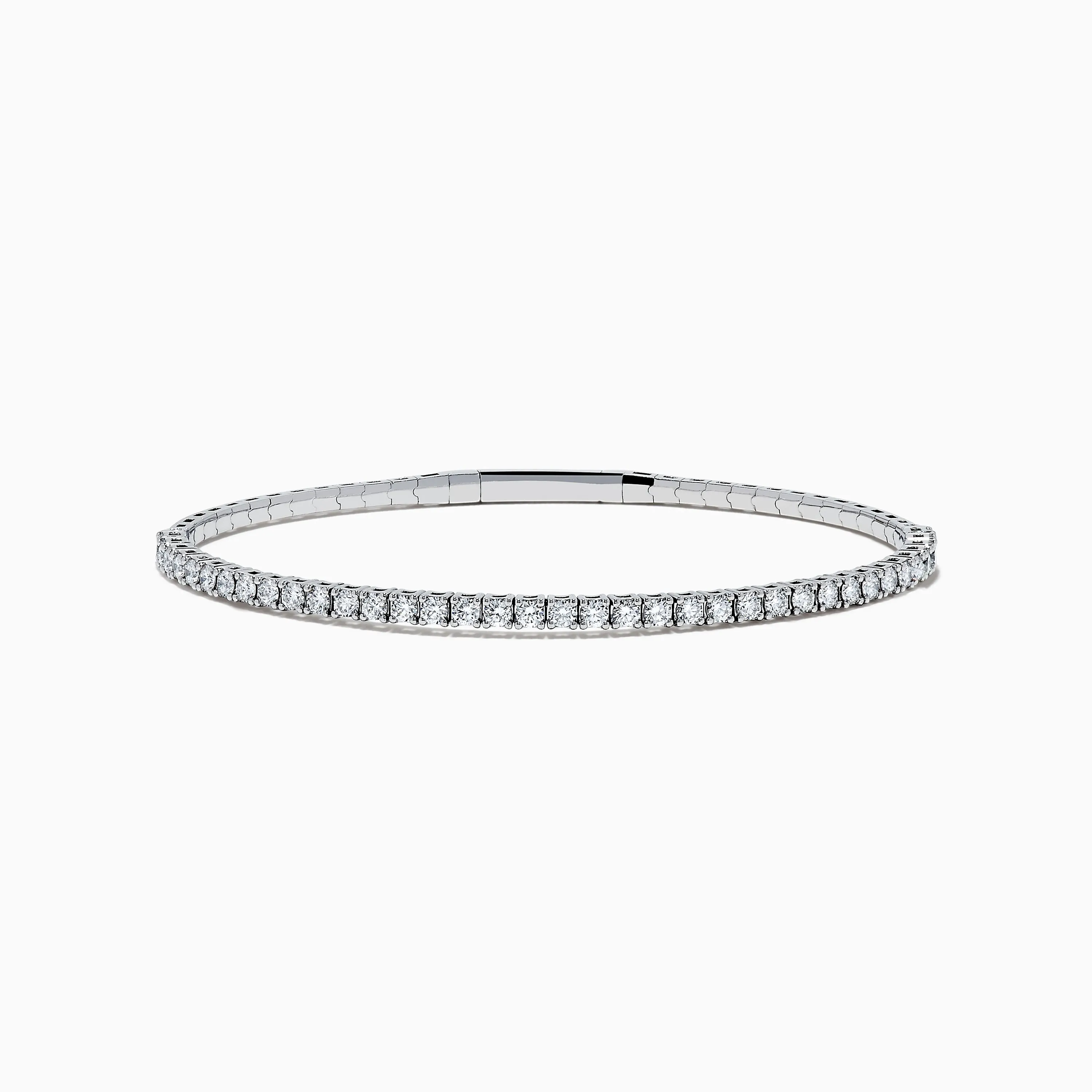 Pave Classica 14K White Gold Diamond Bangle 1.45 TCW sold by Effy