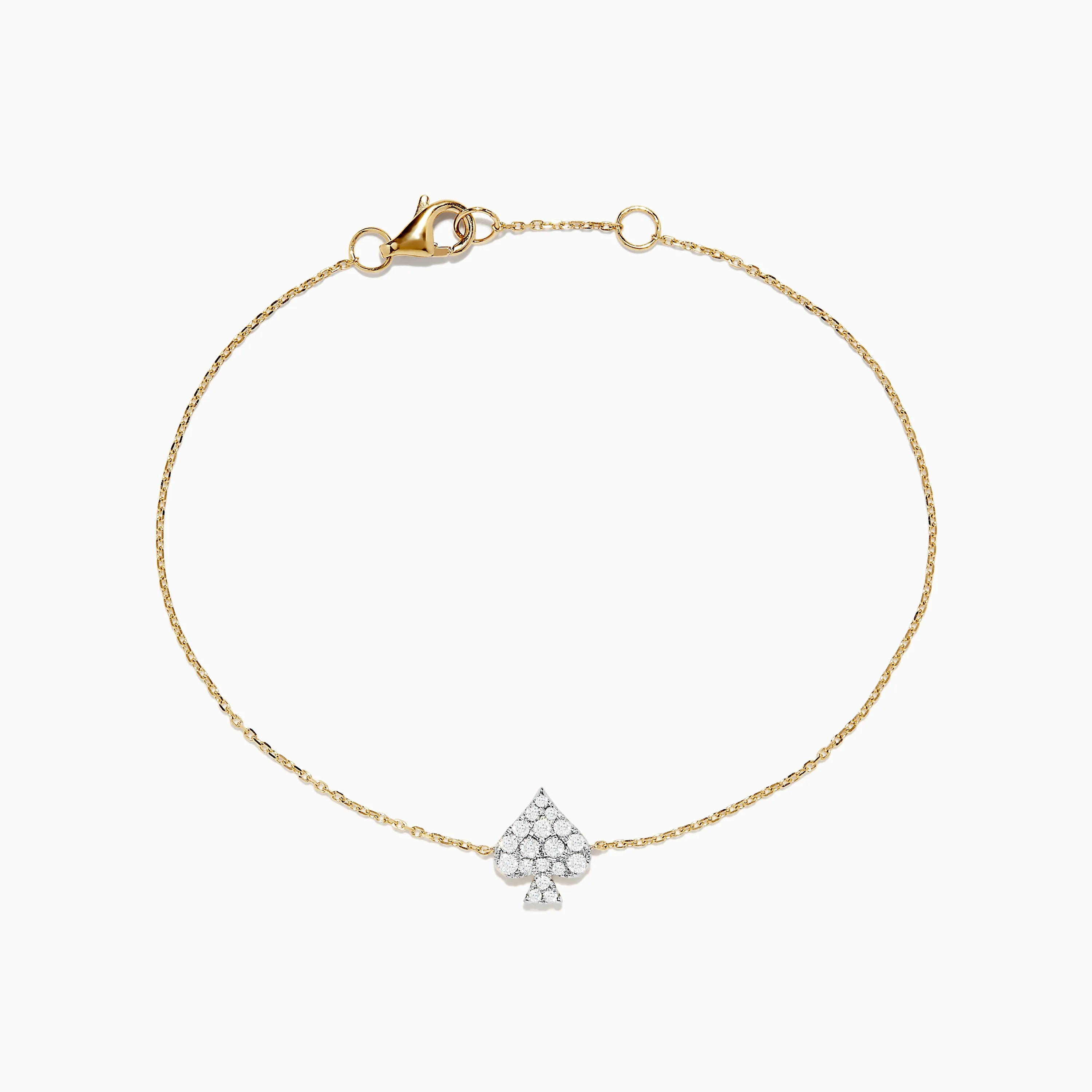 Casino 14K Yellow Gold Diamond Spade Suit Bracelet sold by Effy