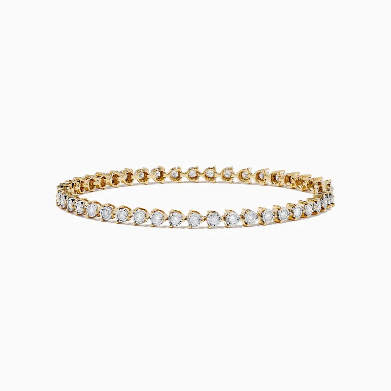 Pave Classica 14K Two-Tone Gold Diamond Tennis Bracelet 1.95 TCW sold by Effy