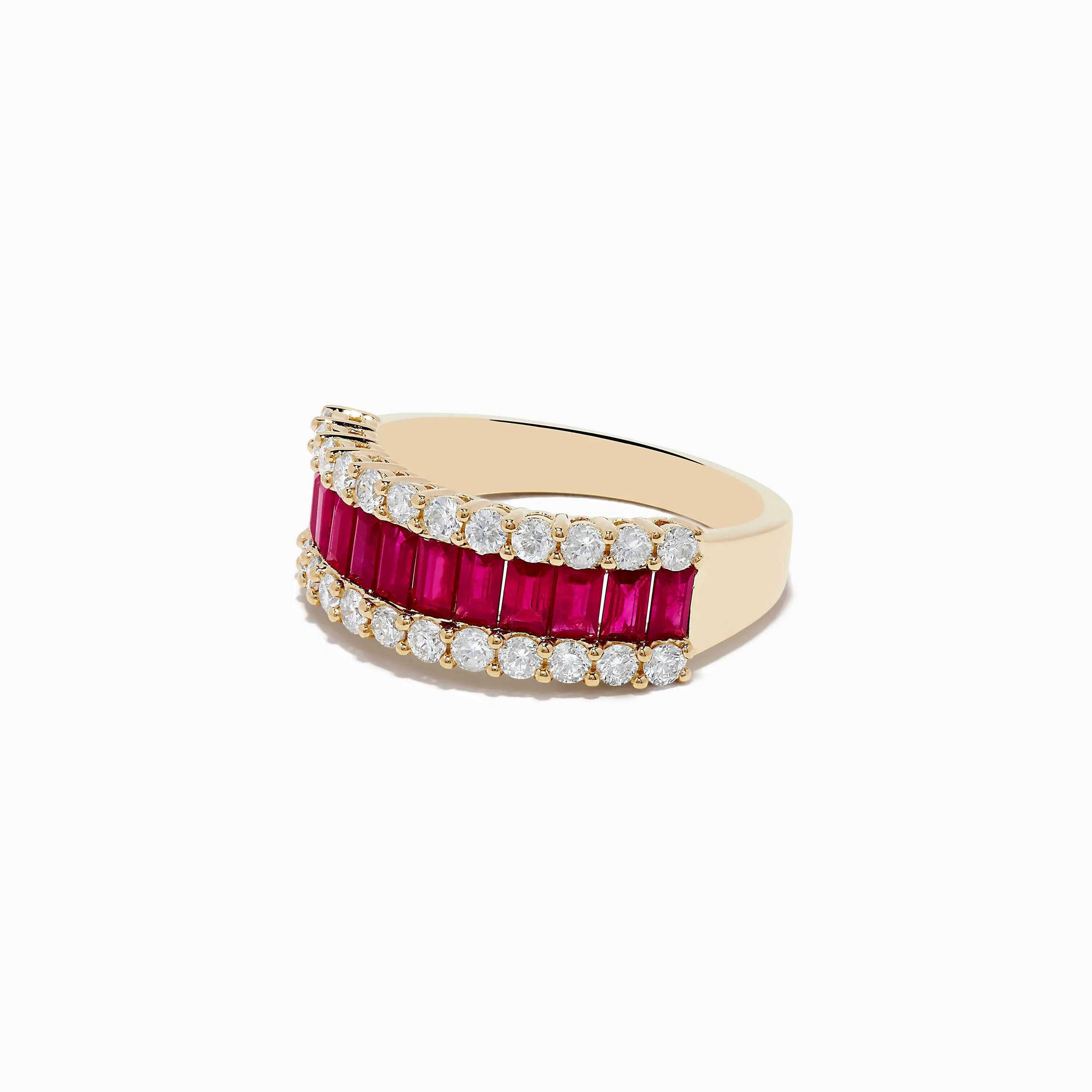 Ruby Royale 14K Yellow Gold Baguette Cut Ruby and Diamond Band sold by Effy product image thumbnail 2