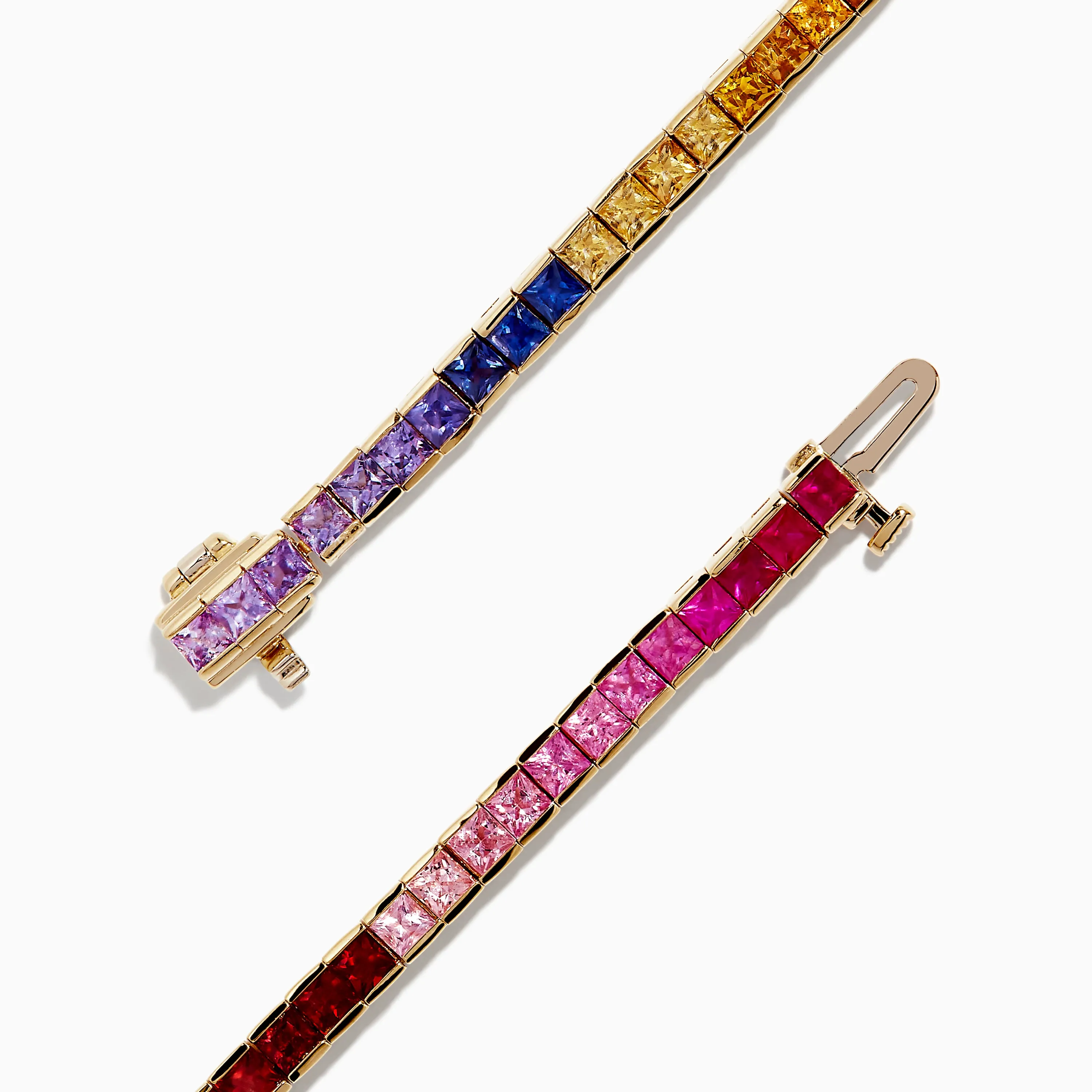 Watercolors 14K Yellow Gold Multi Sapphire Tennis Bracelet sold by Effy product image thumbnail 2