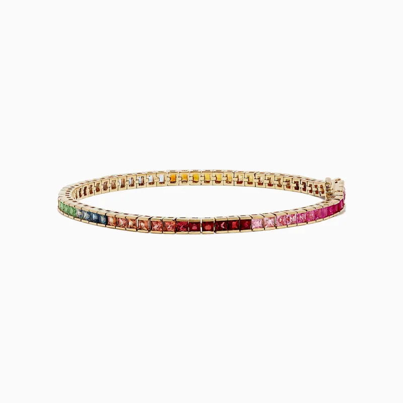 Watercolors 14K Yellow Gold Multi Sapphire Tennis Bracelet sold by Effy
