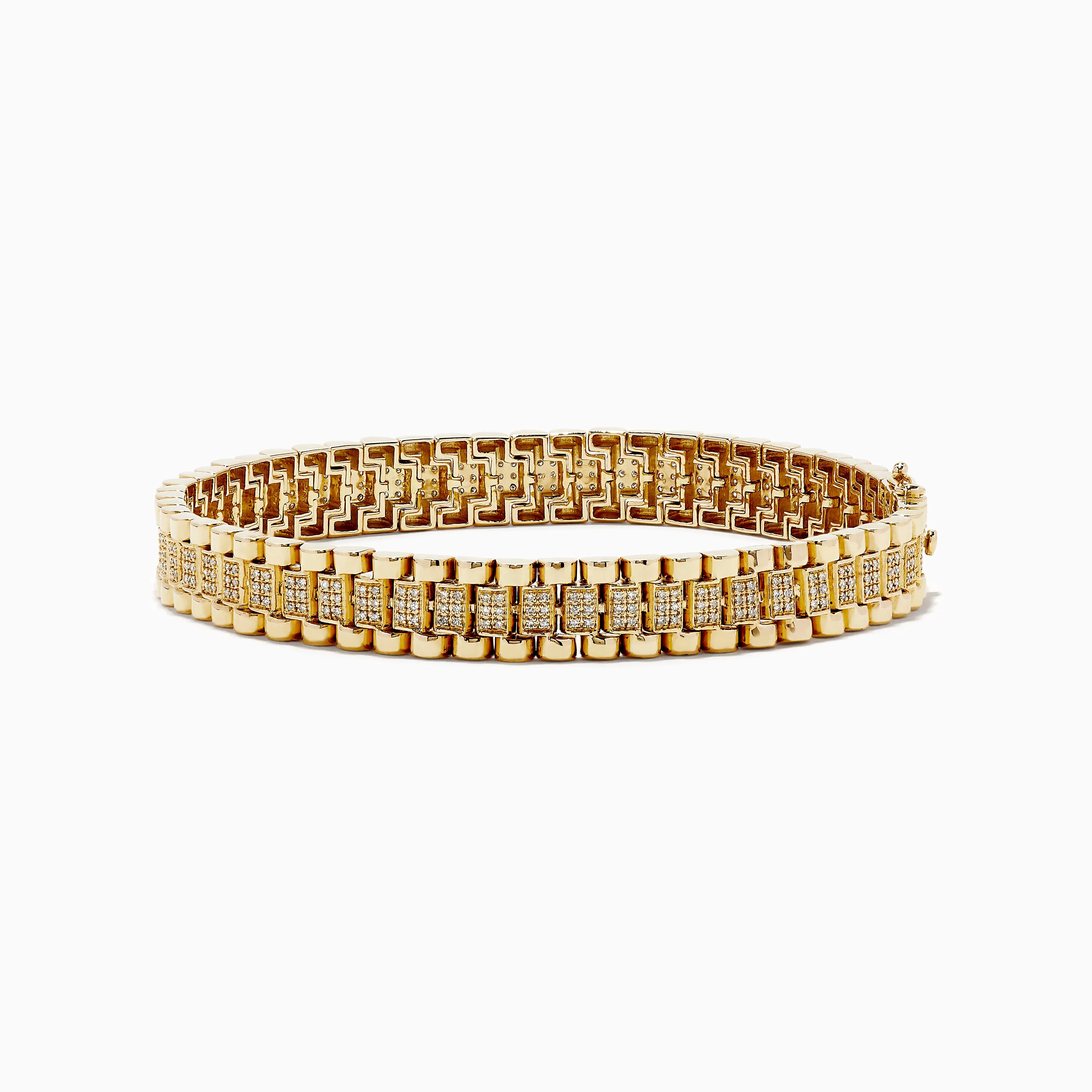 Men's 14K Yellow Gold Diamond Chain Link Bracelet sold by Effy