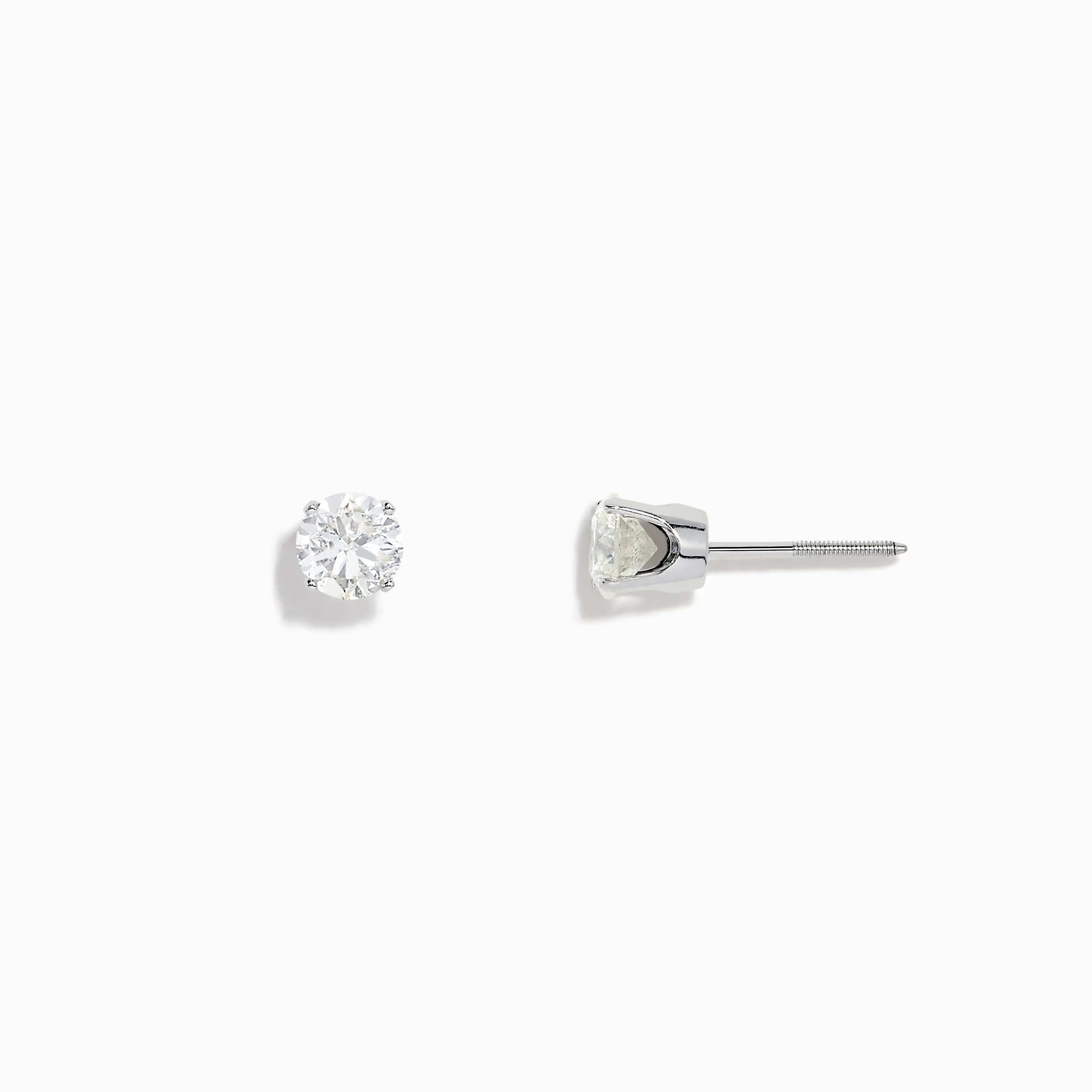 14K White Gold Diamond Solitaire Stud Earrings 0.75 TCW sold by Effy product image thumbnail 2