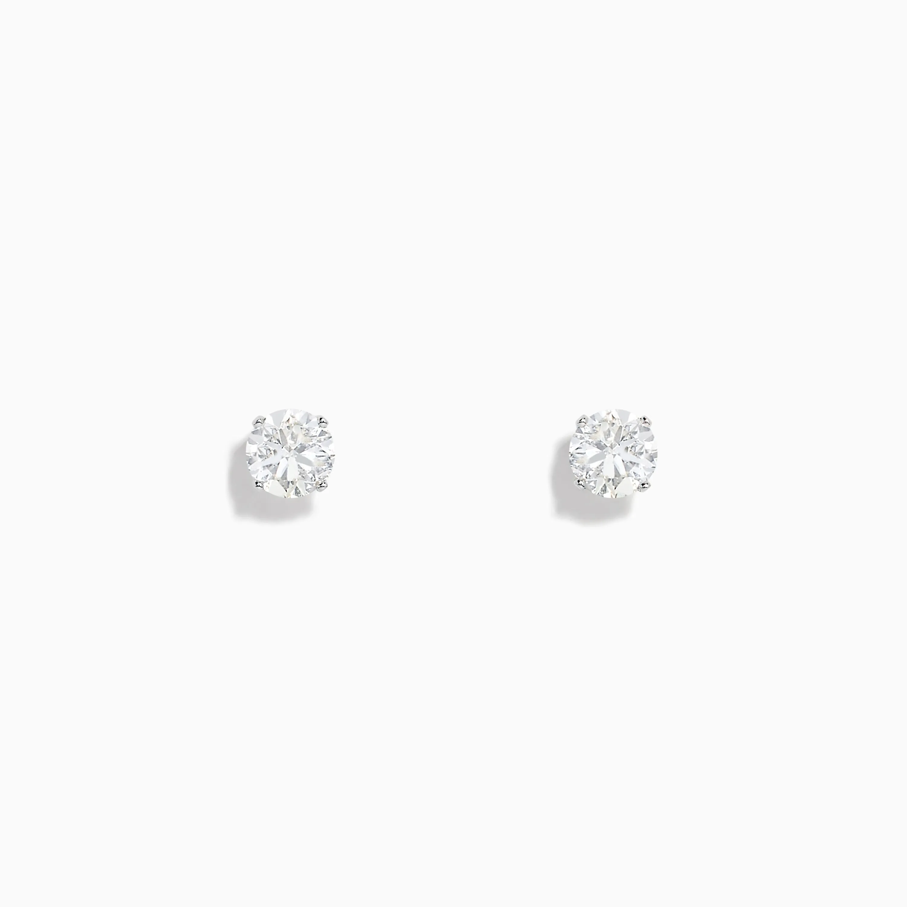 14K White Gold Diamond Solitaire Stud Earrings 0.75 TCW sold by Effy