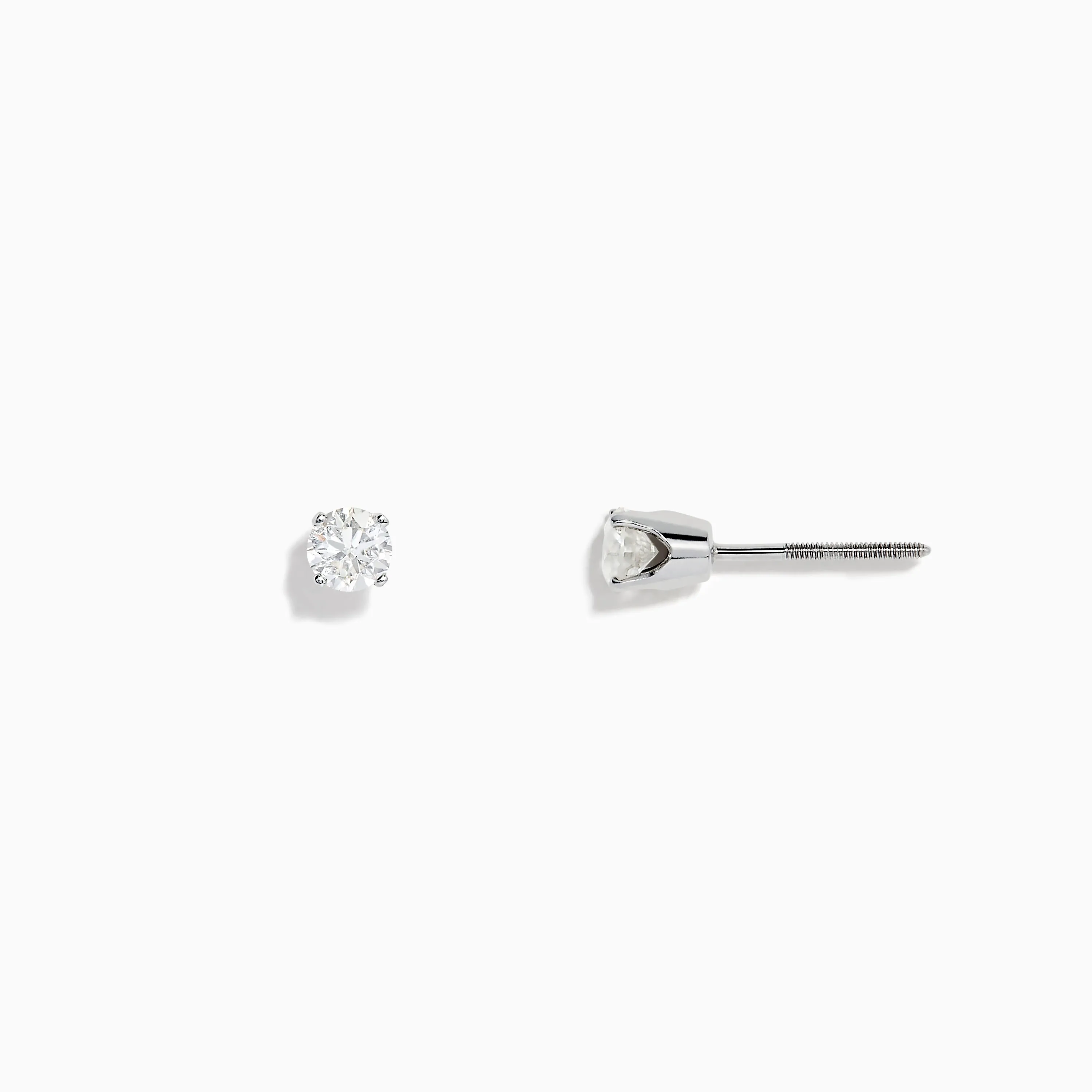 14K White Gold Diamond Solitaire Stud Earrings 0.50 TCW sold by Effy product image thumbnail 2