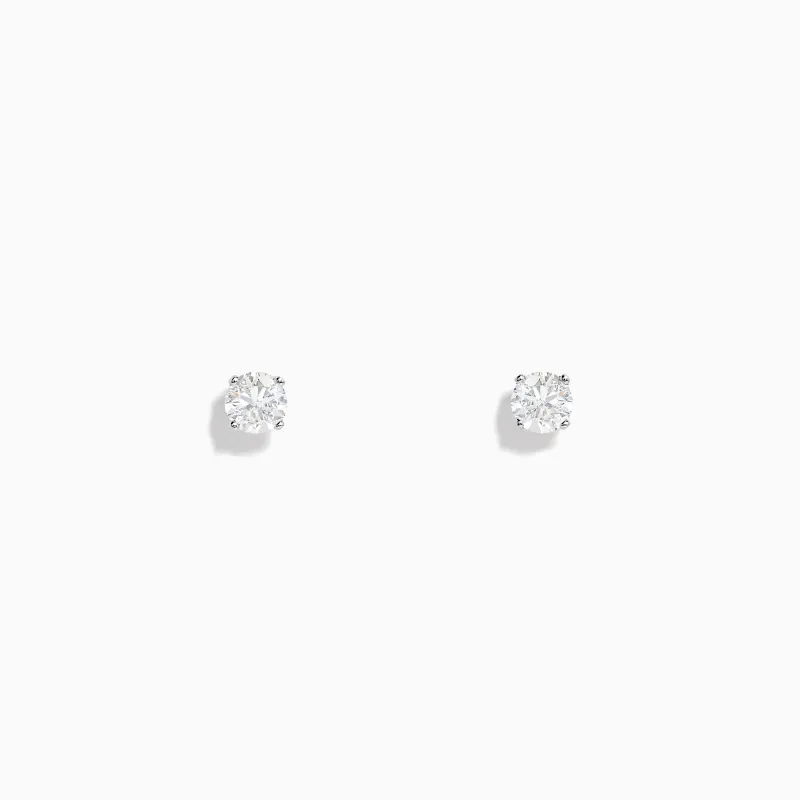 14K White Gold Diamond Solitaire Stud Earrings 0.50 TCW sold by Effy