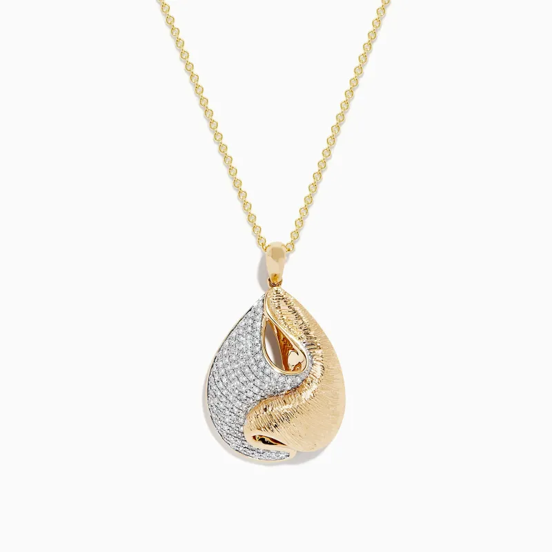 D'oro 14K Yellow Gold Diamond Pendant sold by Effy