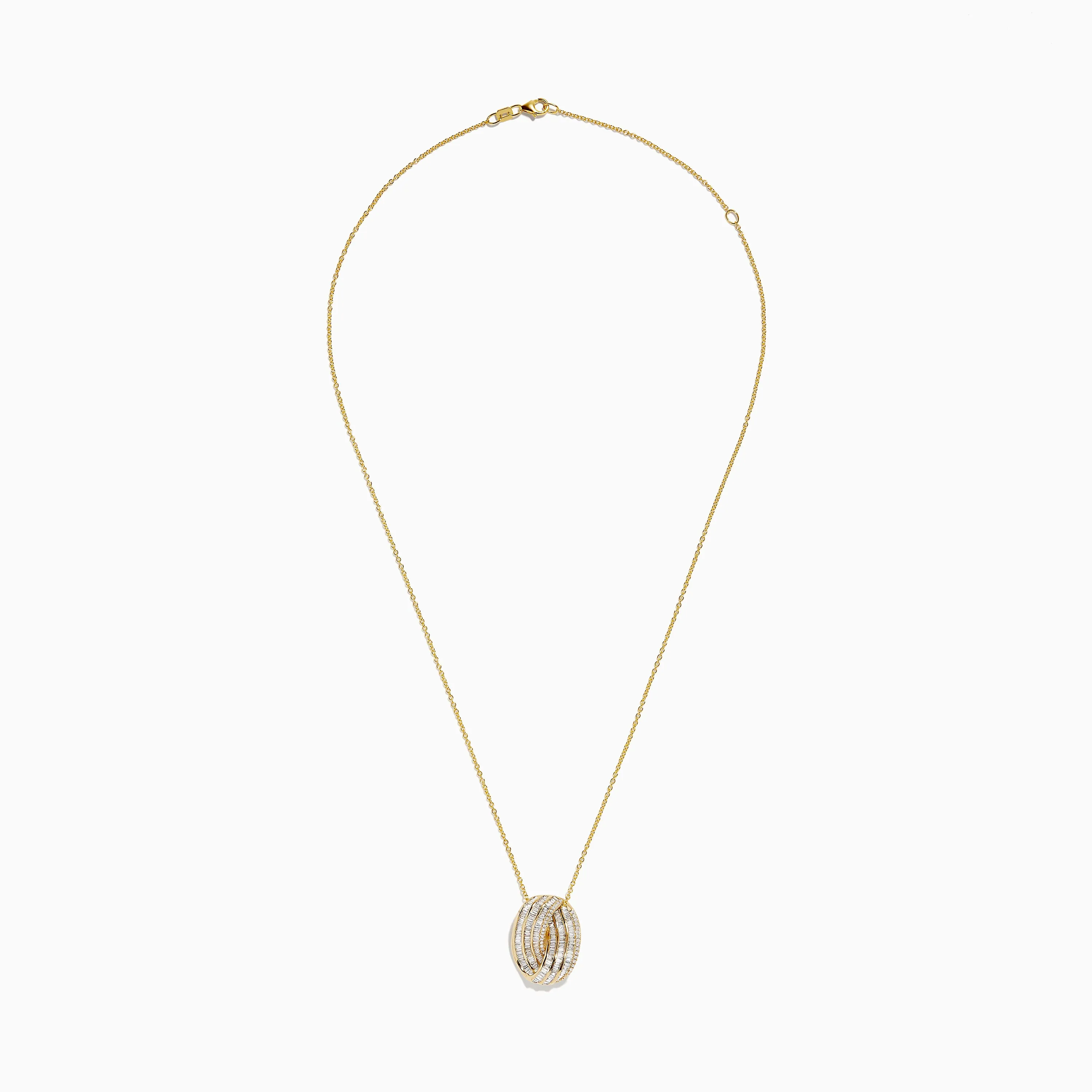 D'oro 14K Yellow Gold Diamond Crossover Pendant 1.03 TCW sold by Effy product image thumbnail 2