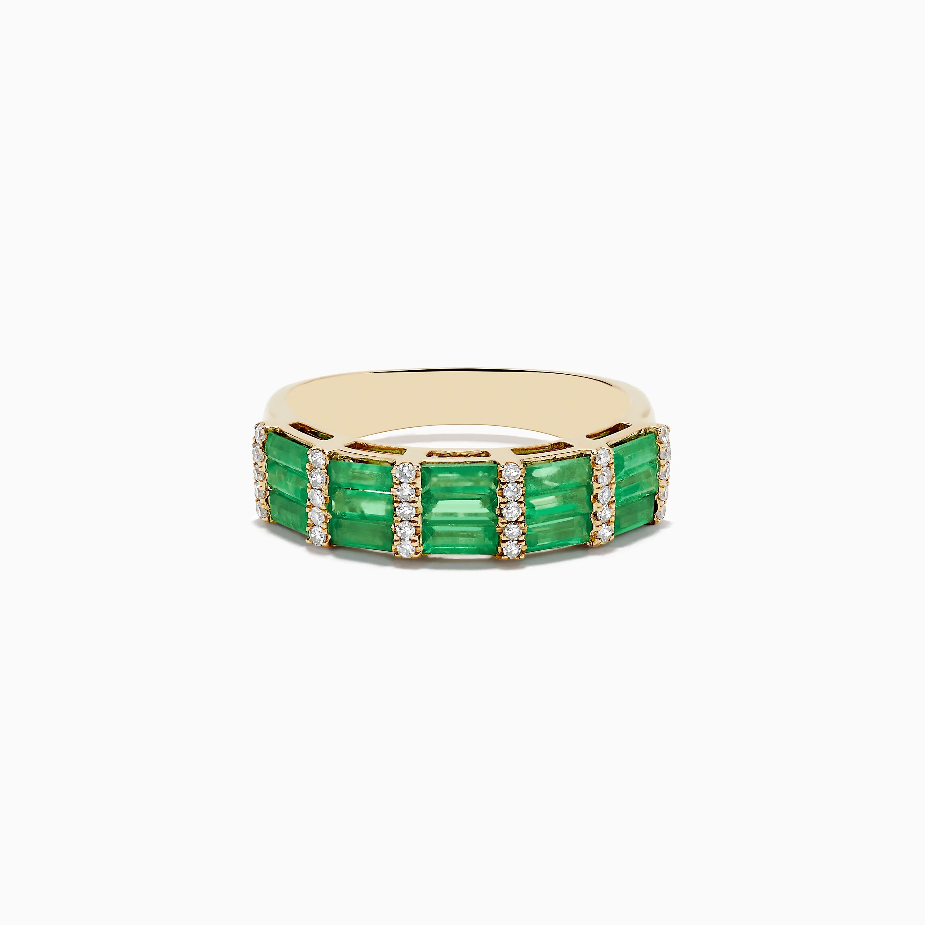 Brasilica 14K Yellow Gold Emerald and Diamond Ring sold by Effy