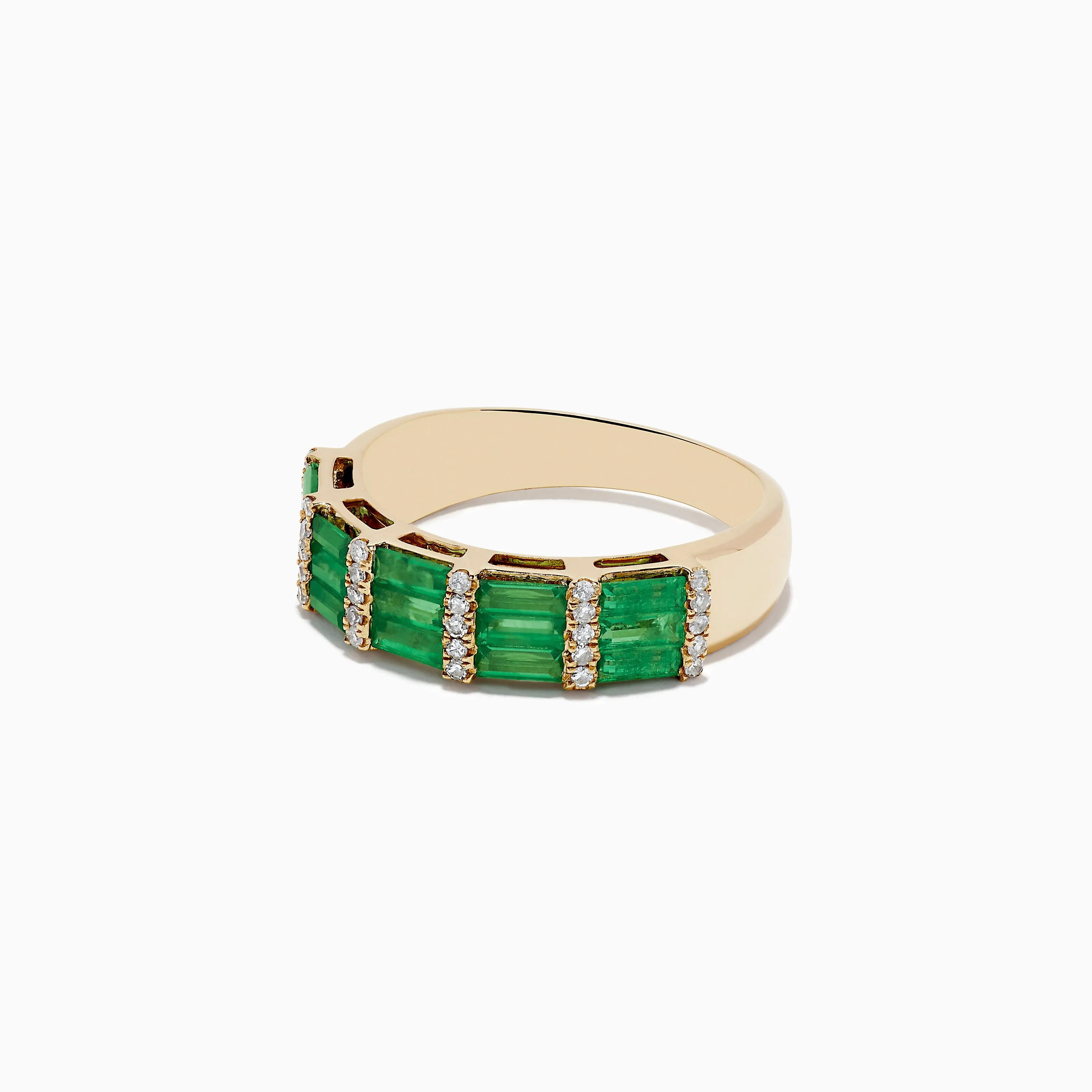 Brasilica 14K Yellow Gold Emerald and Diamond Ring sold by Effy product image thumbnail 2