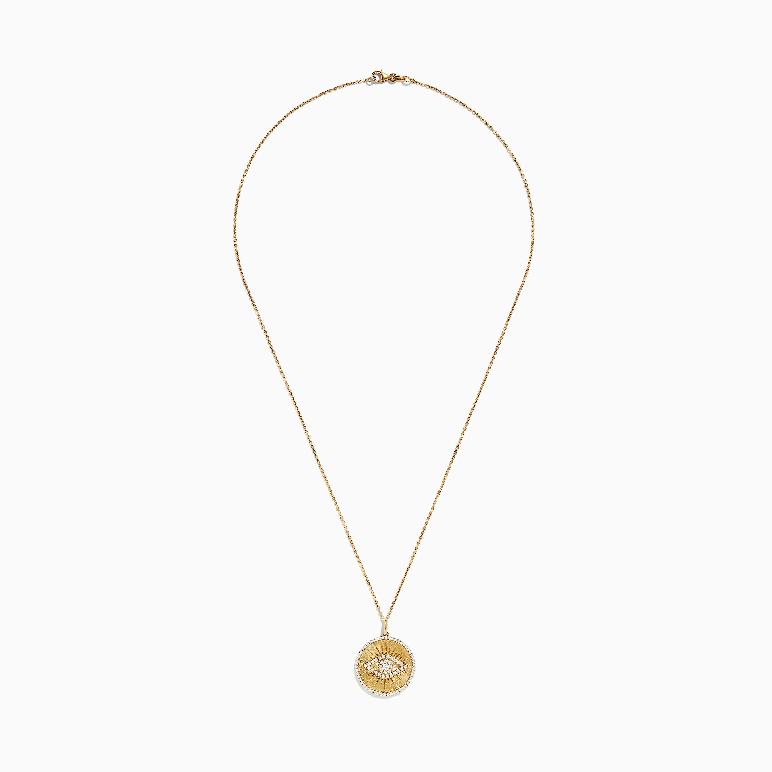 14K Yellow Gold Diamond Evil Eye Pendant sold by Effy product image thumbnail 2