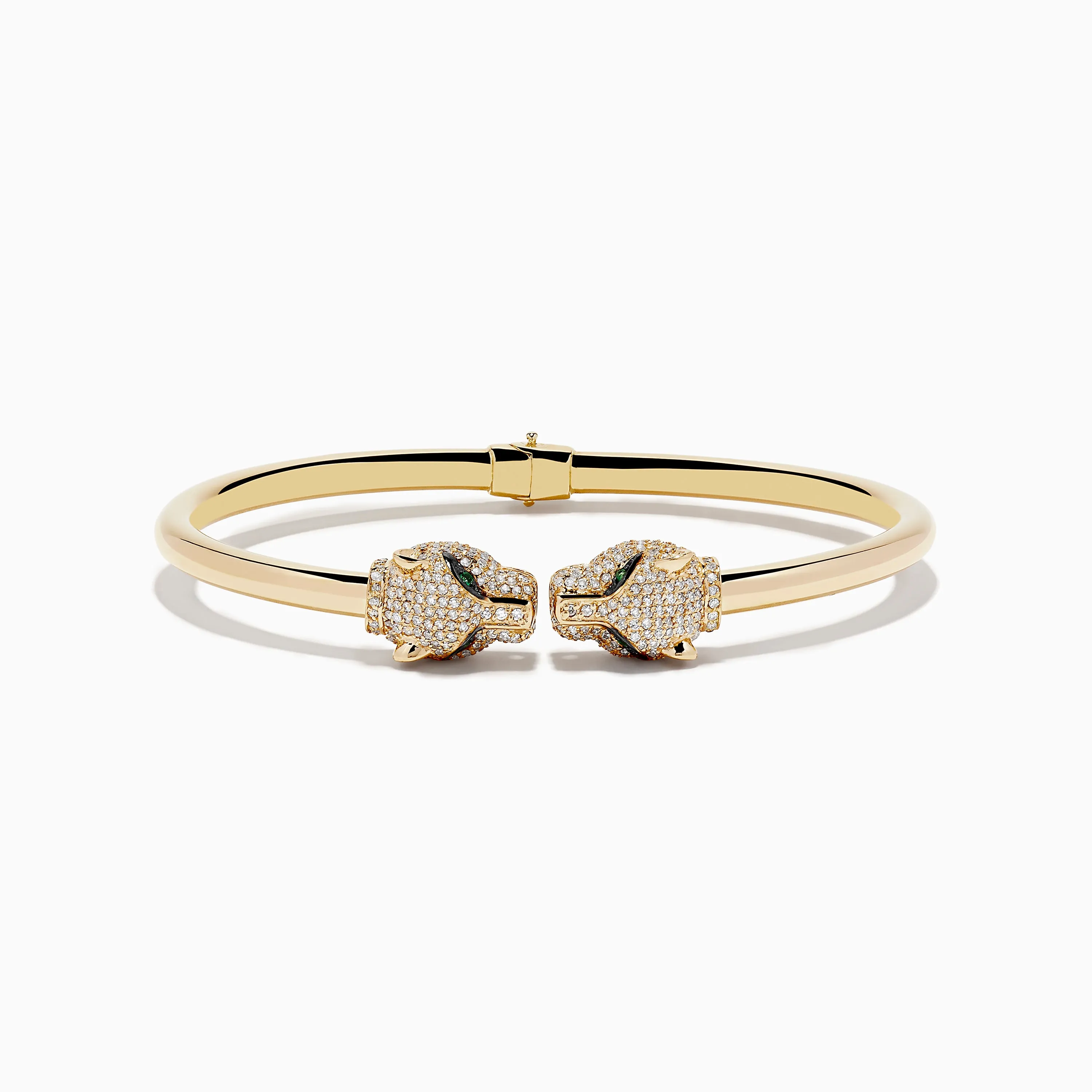 Signature 14K Yellow Gold Emerald and Diamond Bangle sold by Effy