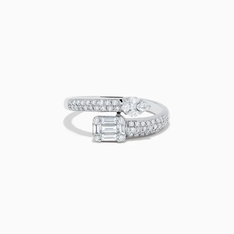 Classique 14K White Gold Diamond Bypass Ring 0.65 TCW sold by Effy