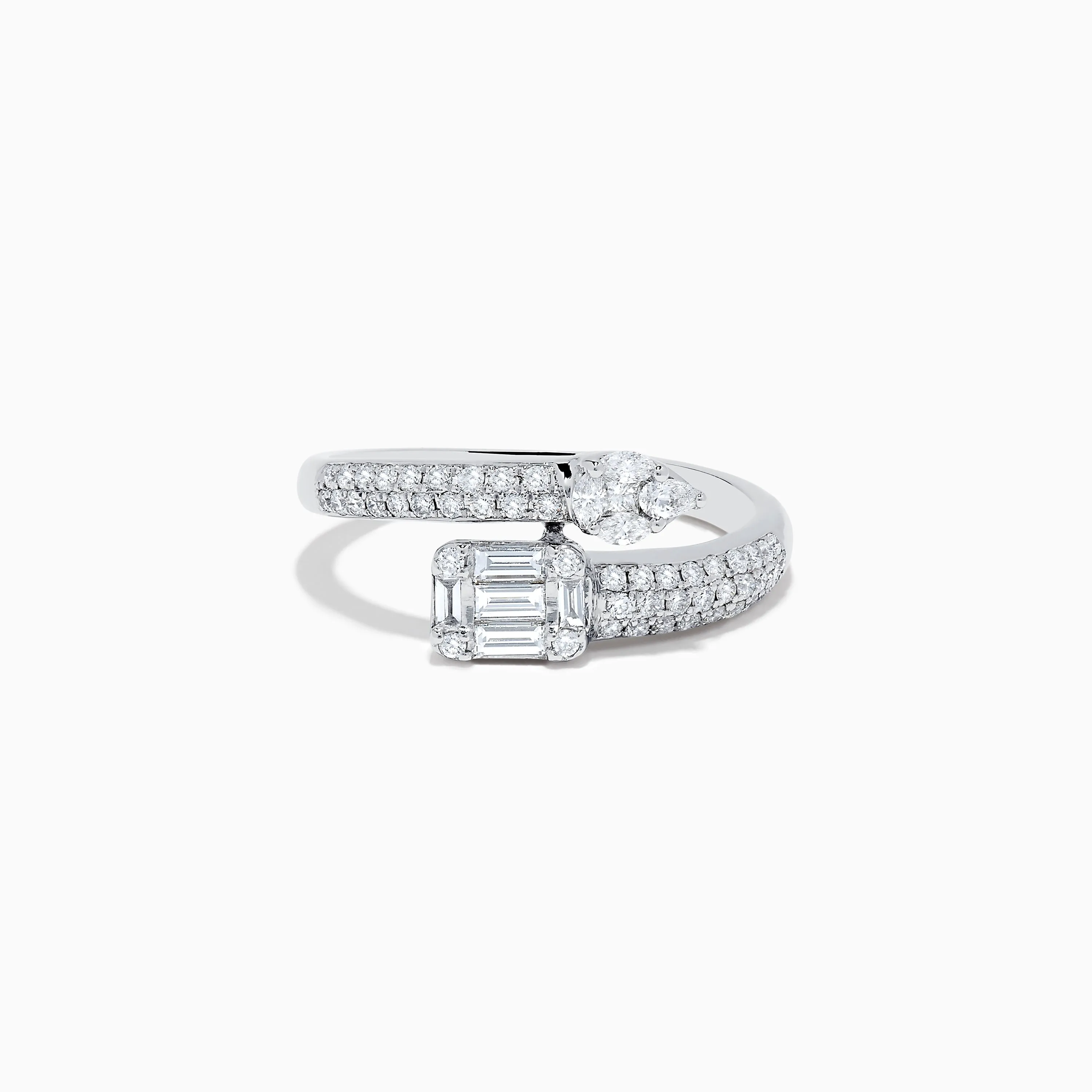 Classique 14K White Gold Diamond Bypass Ring 0.65 TCW sold by Effy