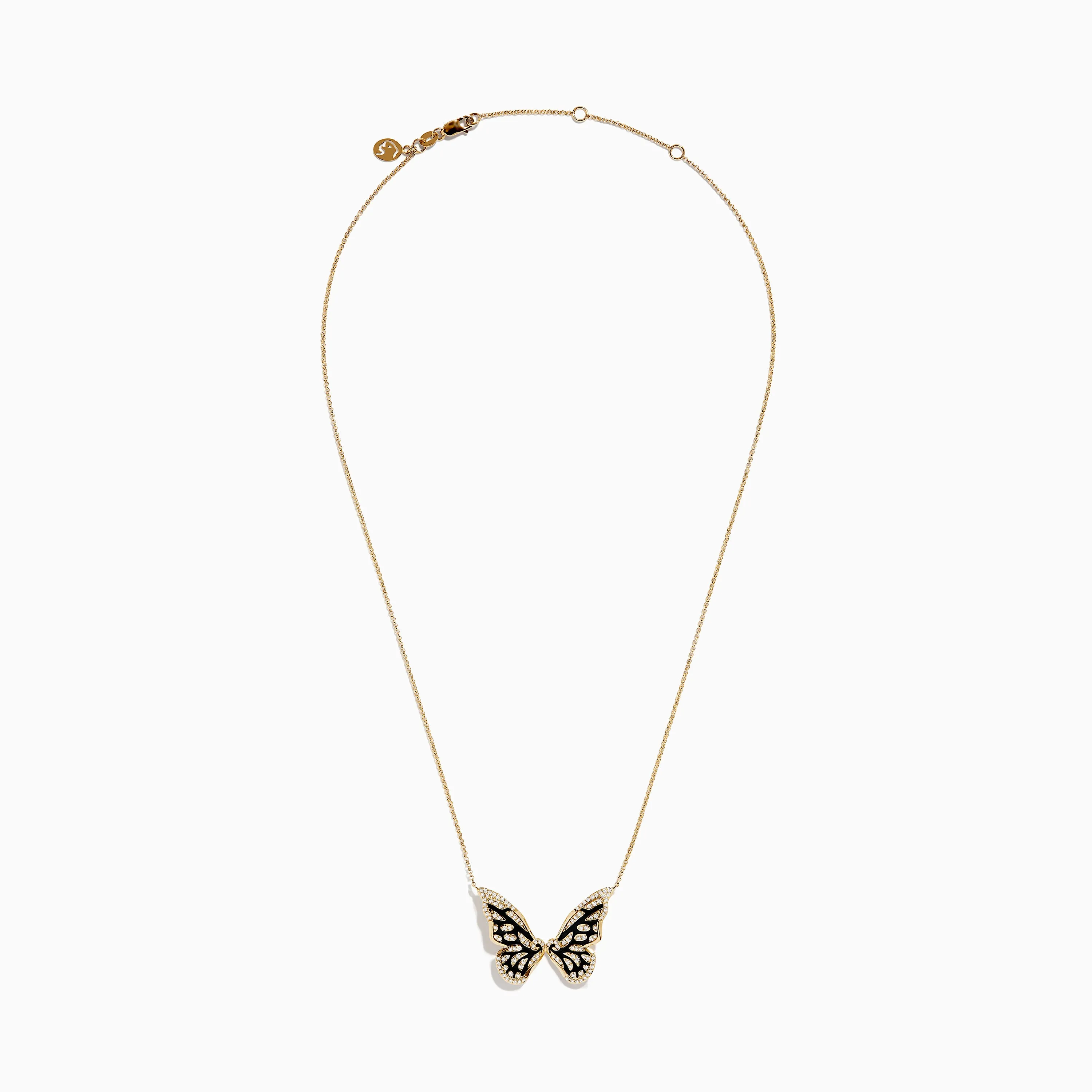 Nature 14K Yellow Gold Diamond Butterfly Necklace sold by Effy product image thumbnail 2