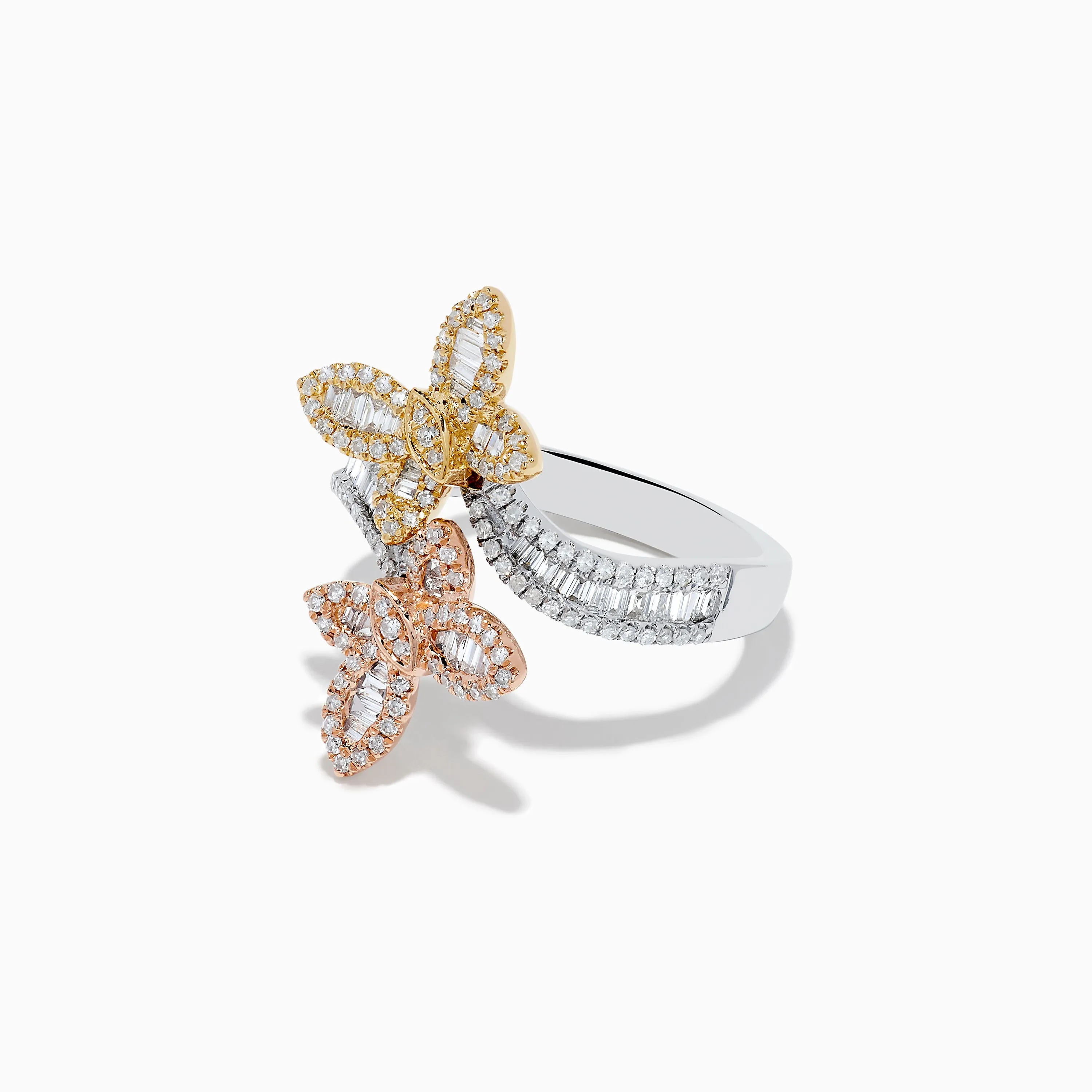 Trio 14K Three-Tone Gold Diamond Butterfly Bypass Ring sold by Effy product image thumbnail 2
