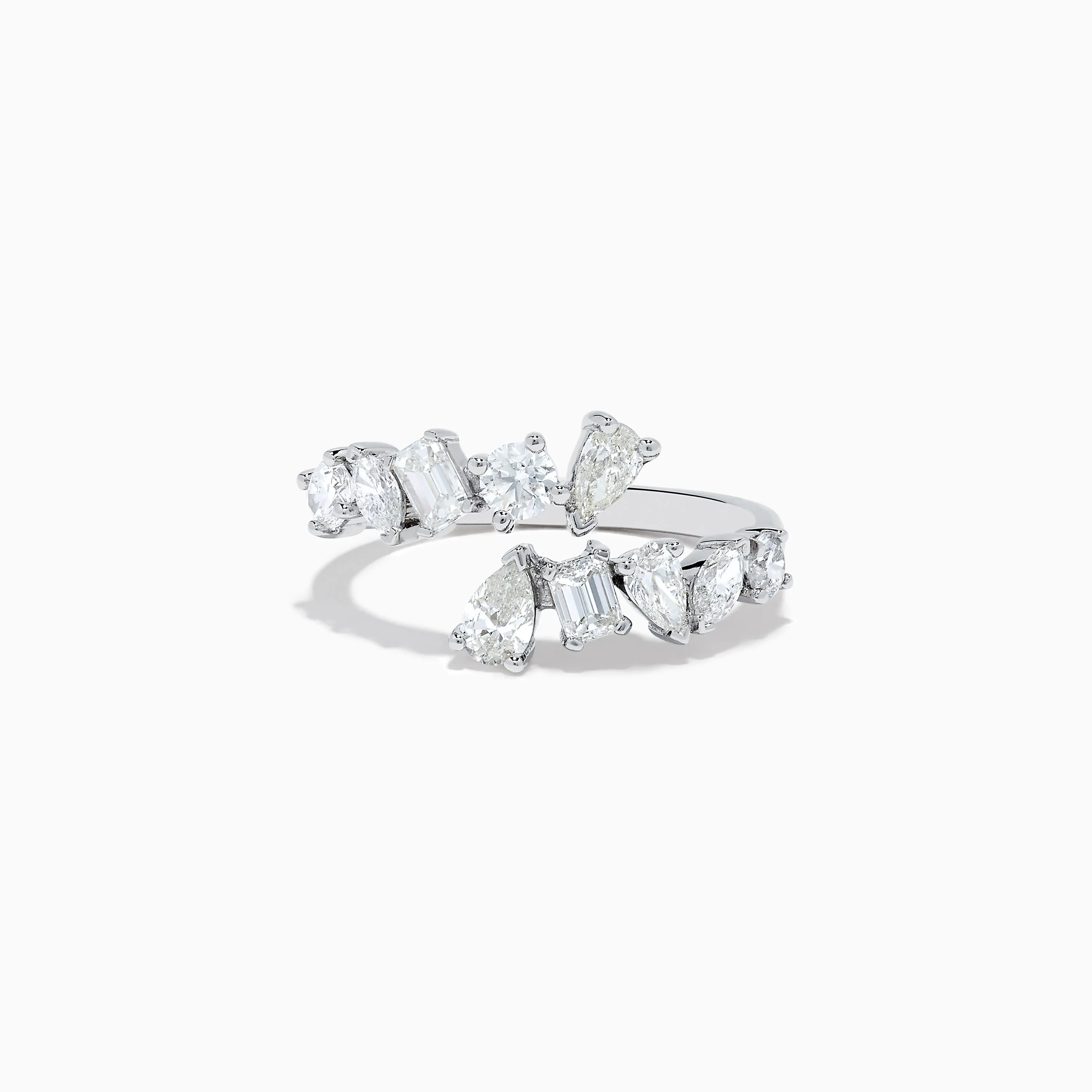 Classique 14K White Gold Diamond Bypass Ring 1.36 TCW sold by Effy