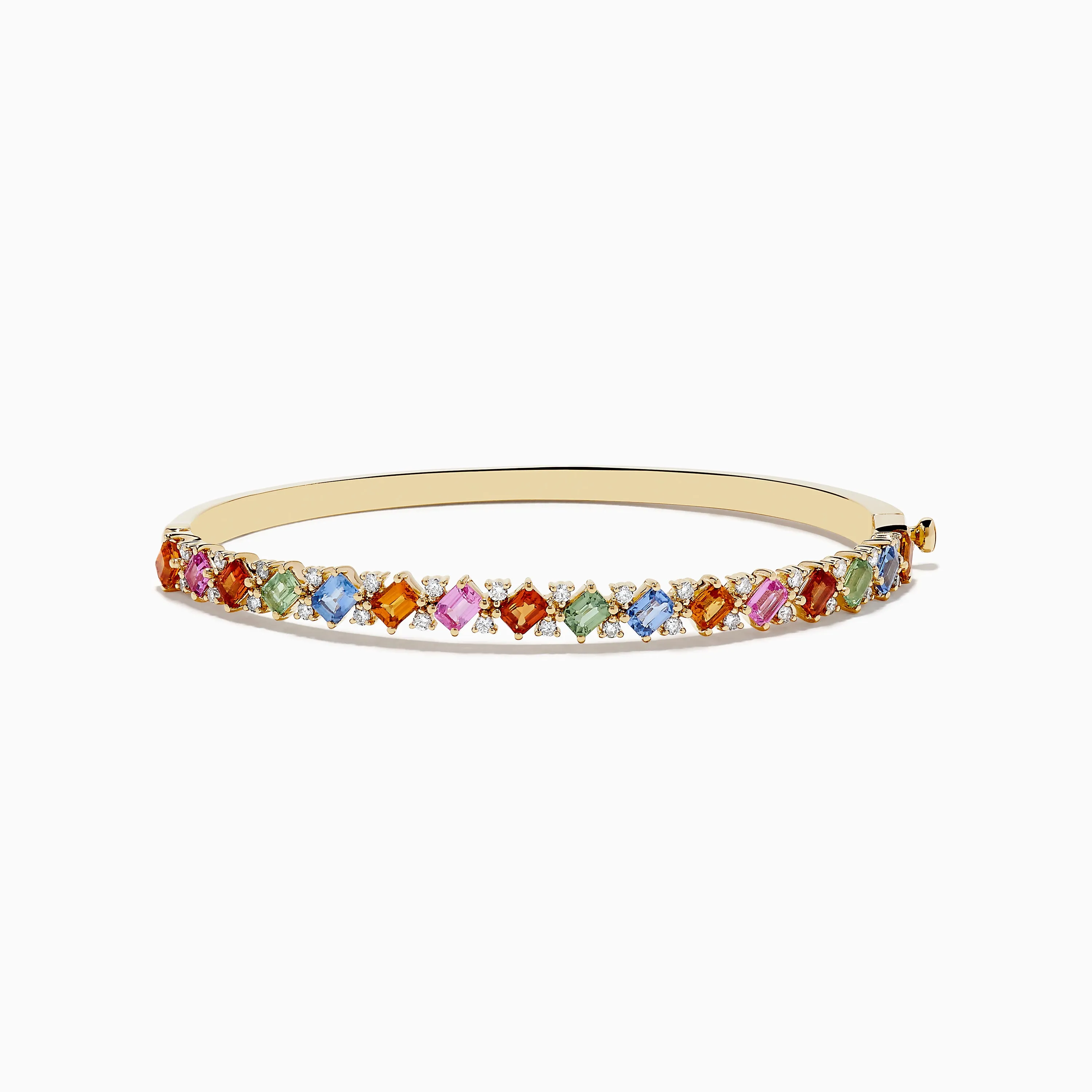 14K Yellow Gold Multi Sapphire and Diamond Bangle sold by Effy