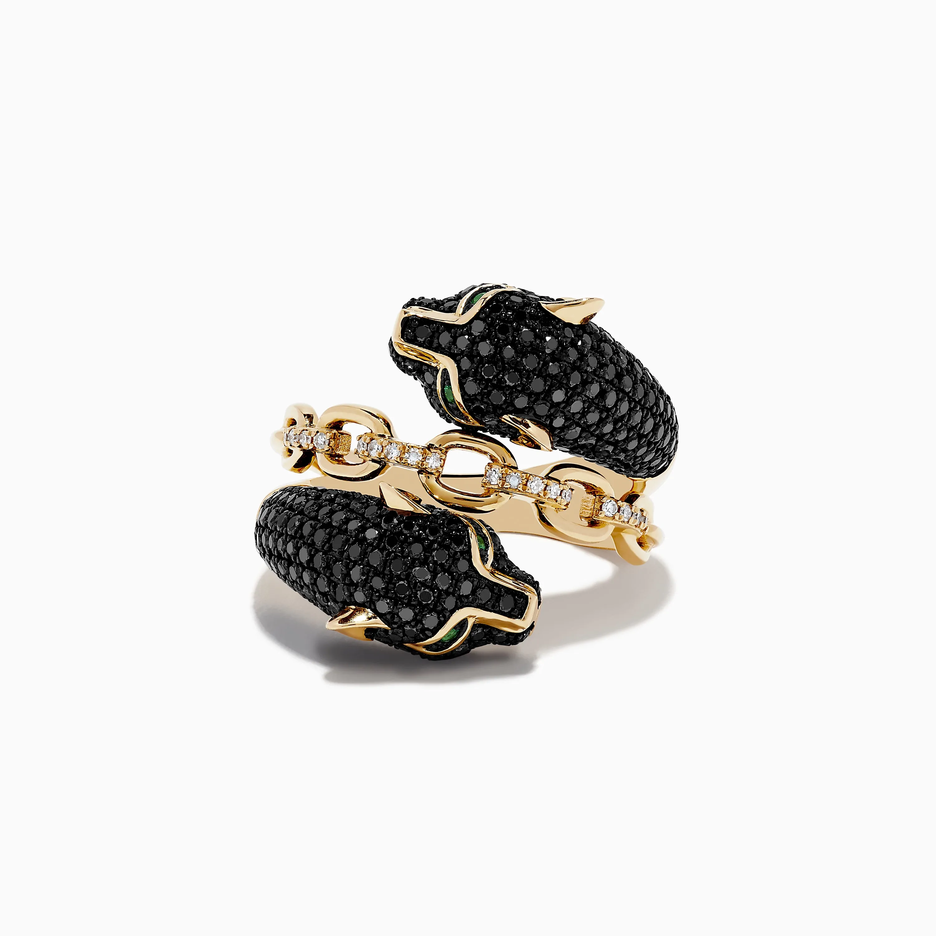 Signature 14K Gold Black Diamond Panther Bypass Statement Ring sold by Effy product image thumbnail 2
