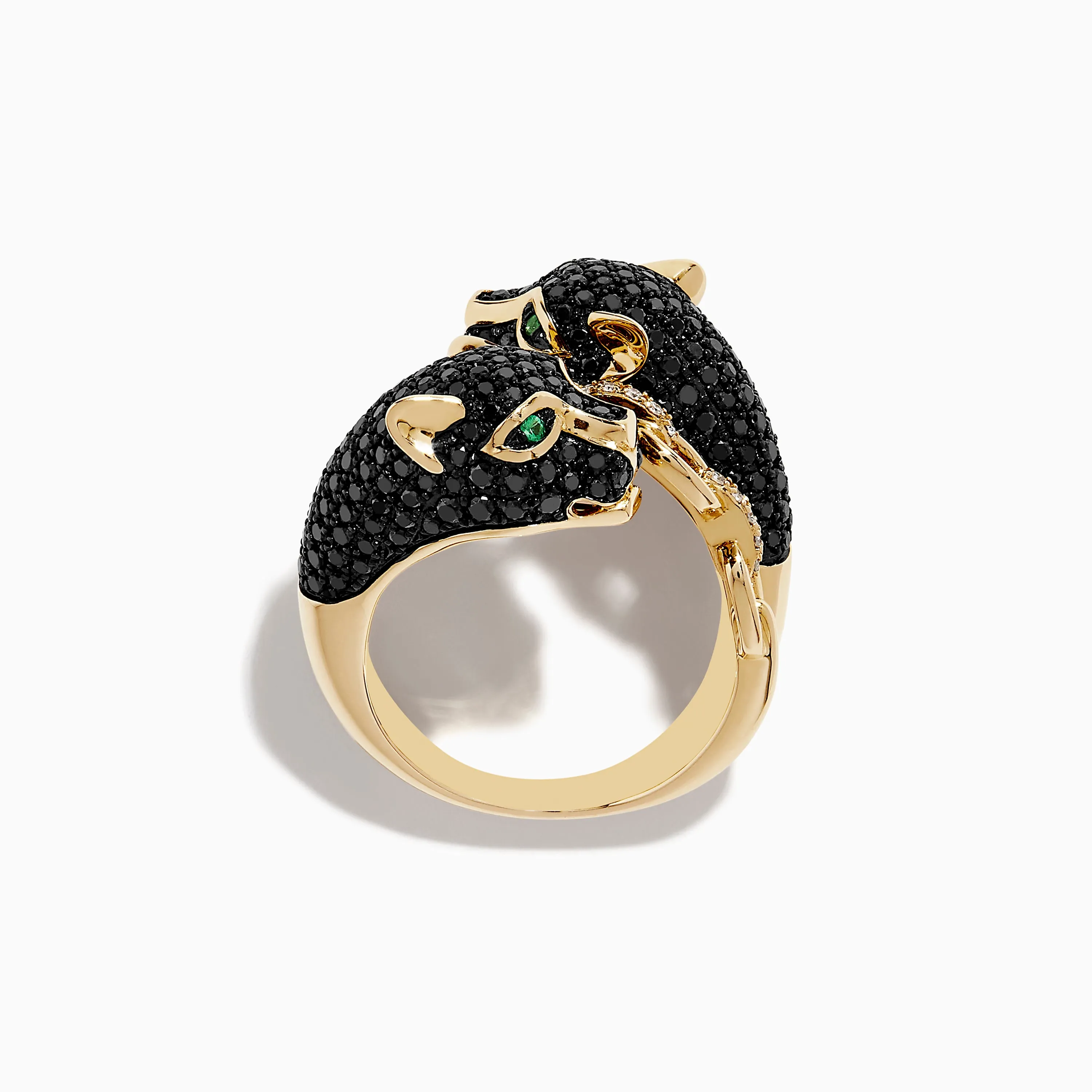 Signature 14K Gold Black Diamond Panther Bypass Statement Ring sold by Effy product image thumbnail 3