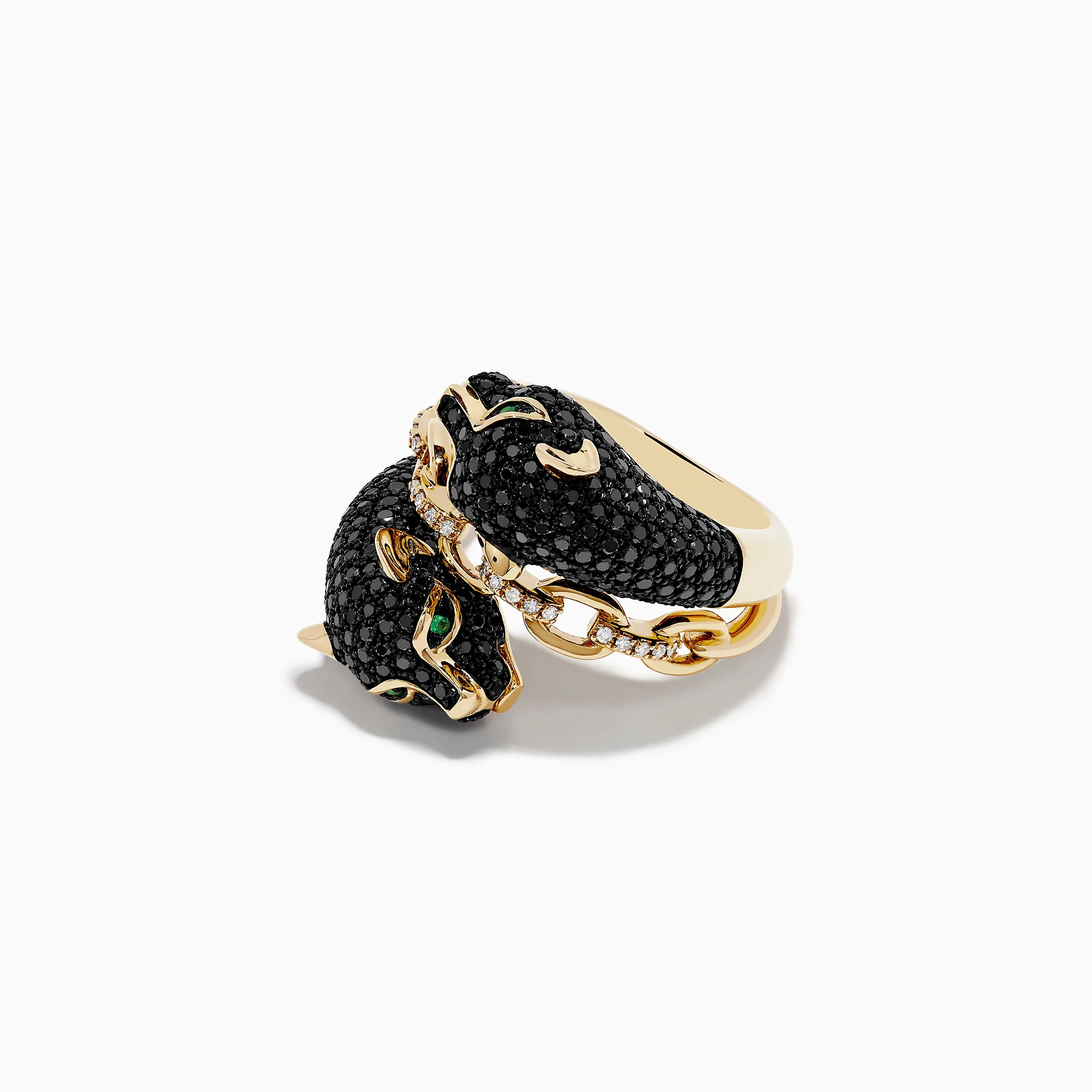 Signature 14K Gold Black Diamond Panther Bypass Statement Ring sold by Effy product image thumbnail 4