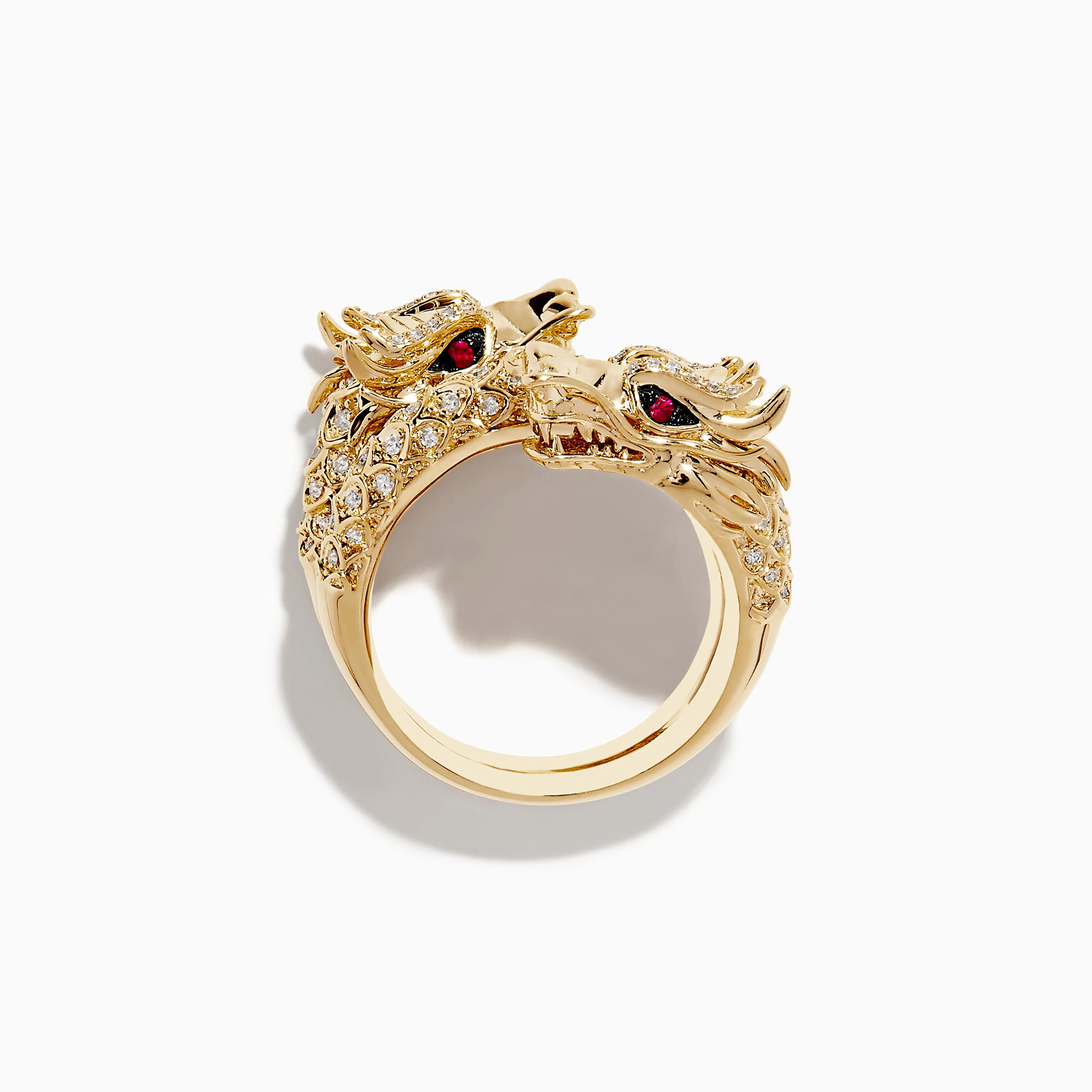 Safari 14K Yellow Gold Ruby and Diamond Dragon Wrap Ring sold by Effy product image thumbnail 2