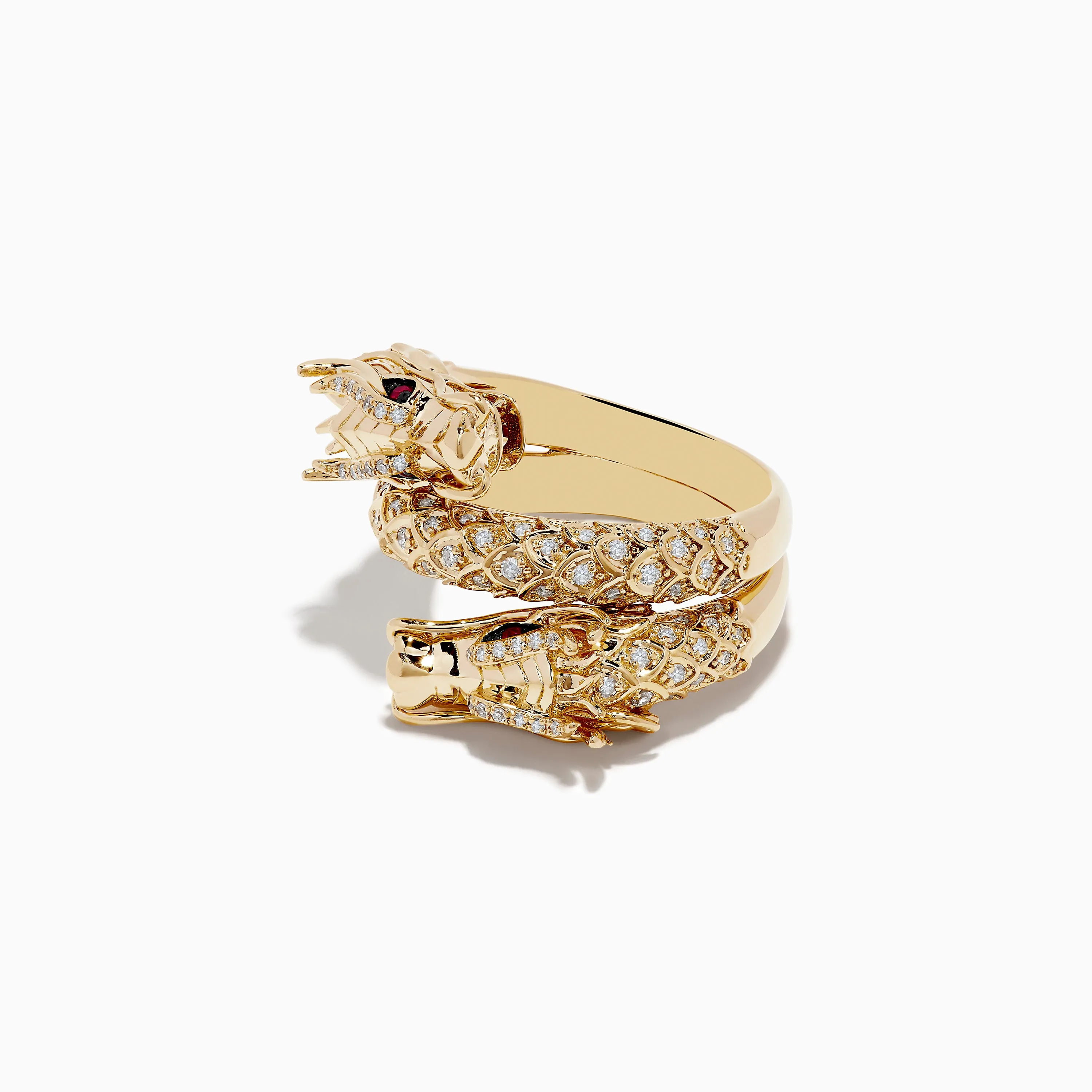 Safari 14K Yellow Gold Ruby and Diamond Dragon Wrap Ring sold by Effy product image thumbnail 3