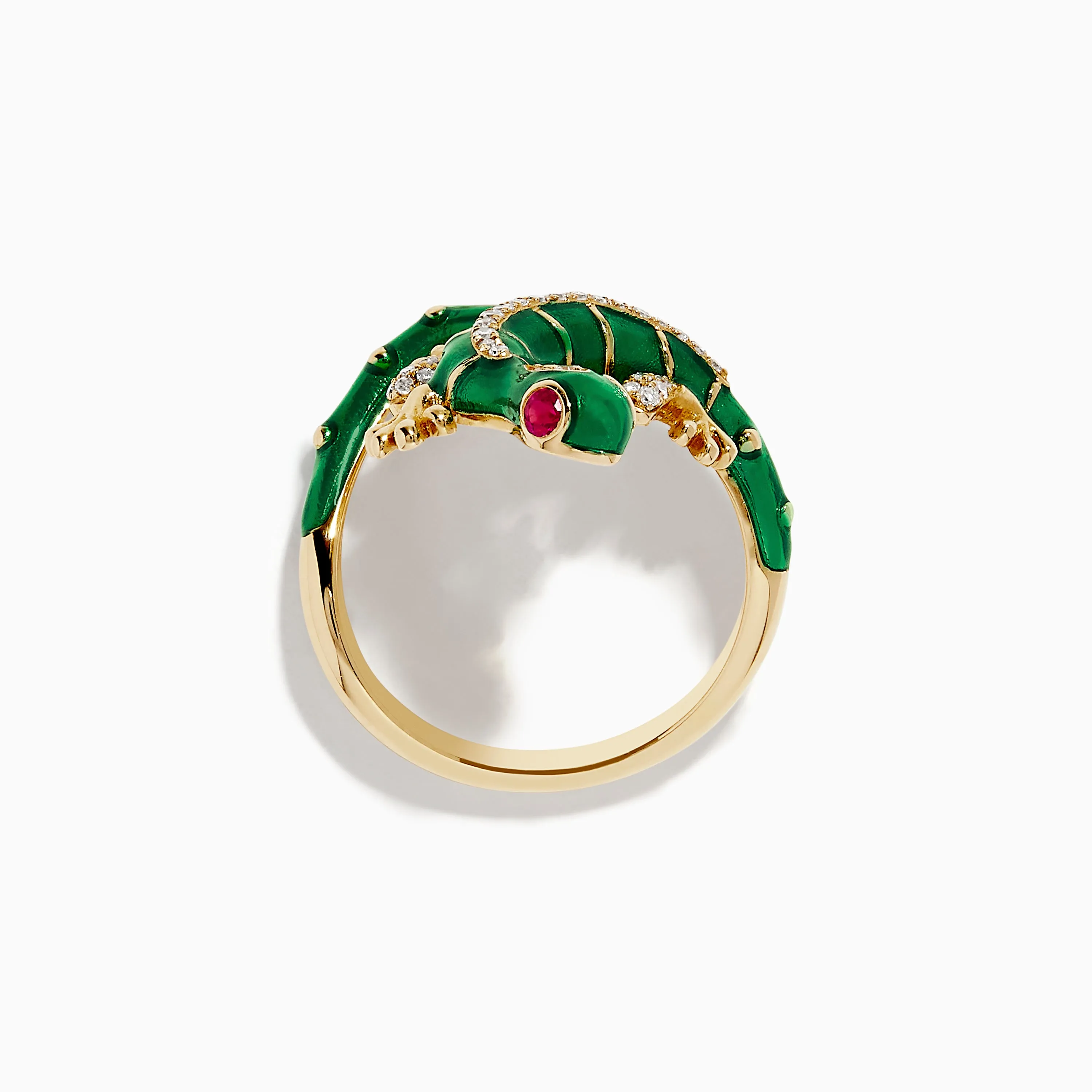 Safari 14K Yellow Gold Ruby and Diamond Lizard Ring sold by Effy product image thumbnail 4