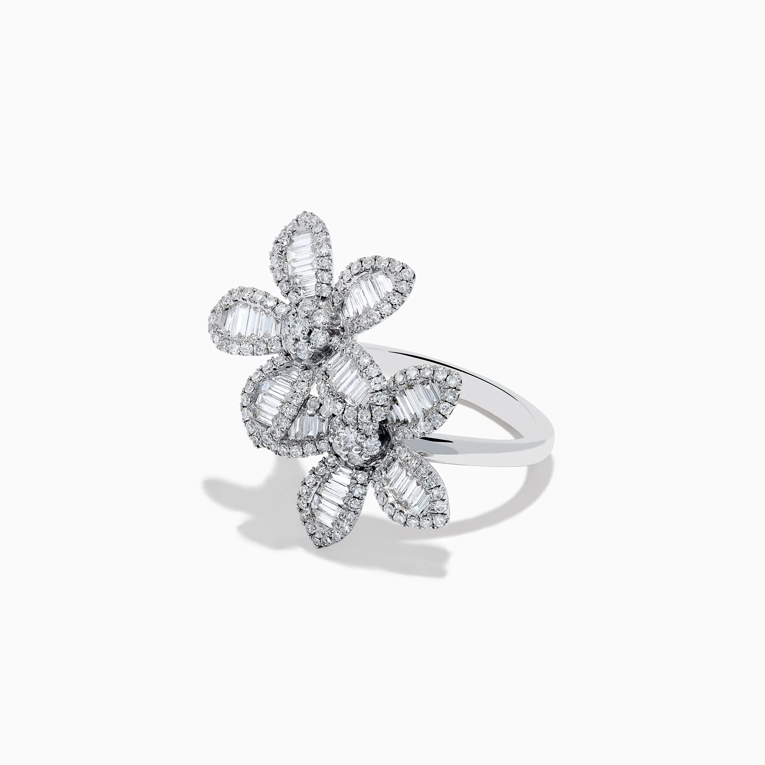 14K White Gold Diamond Multi Flower Ring sold by Effy product image thumbnail 2