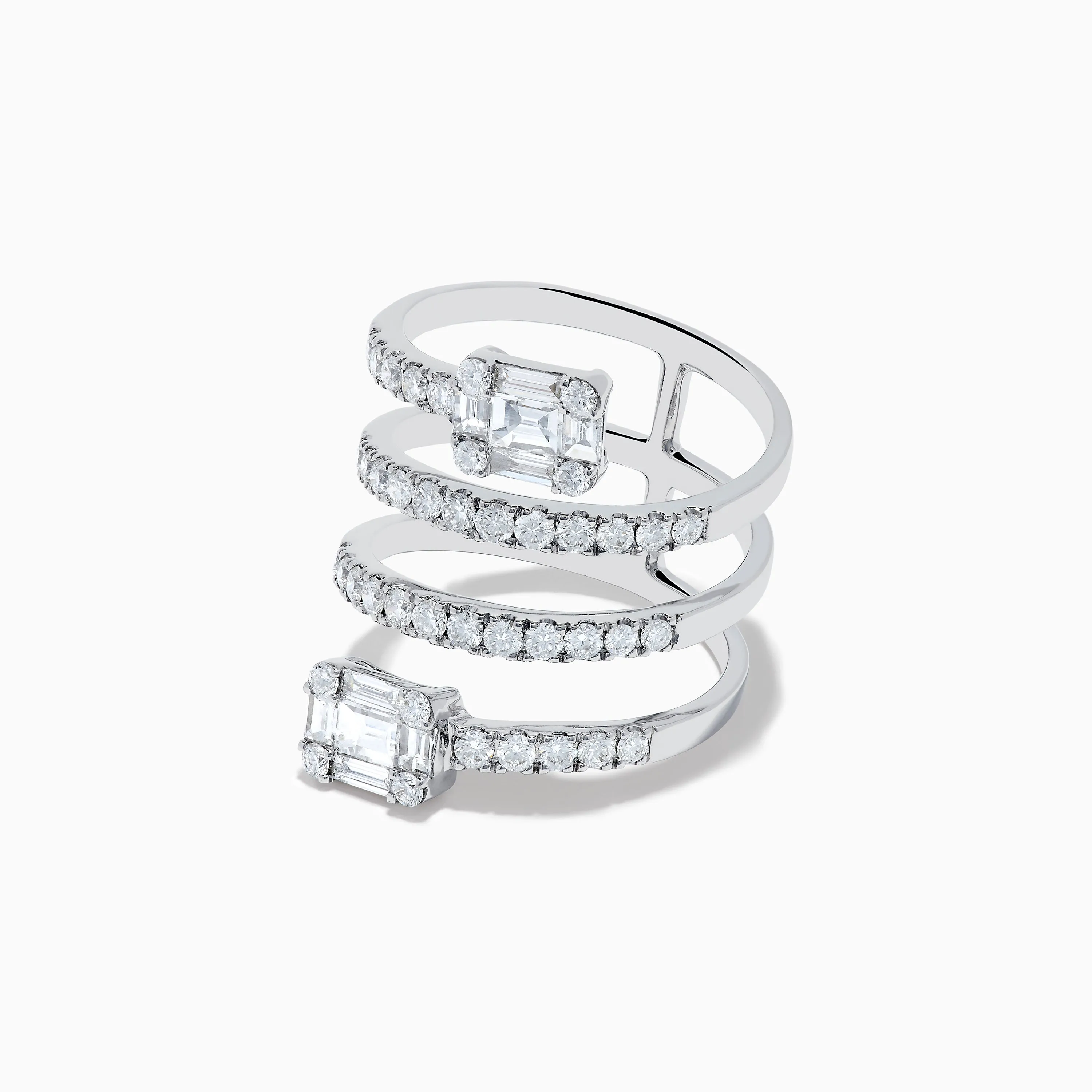 Classique 14K White Gold Diamond Spiral Ring sold by Effy product image thumbnail 2