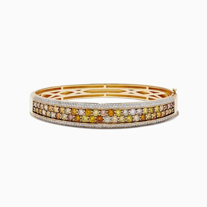 14K Yellow Gold Multi Color Diamond Bangle sold by Effy