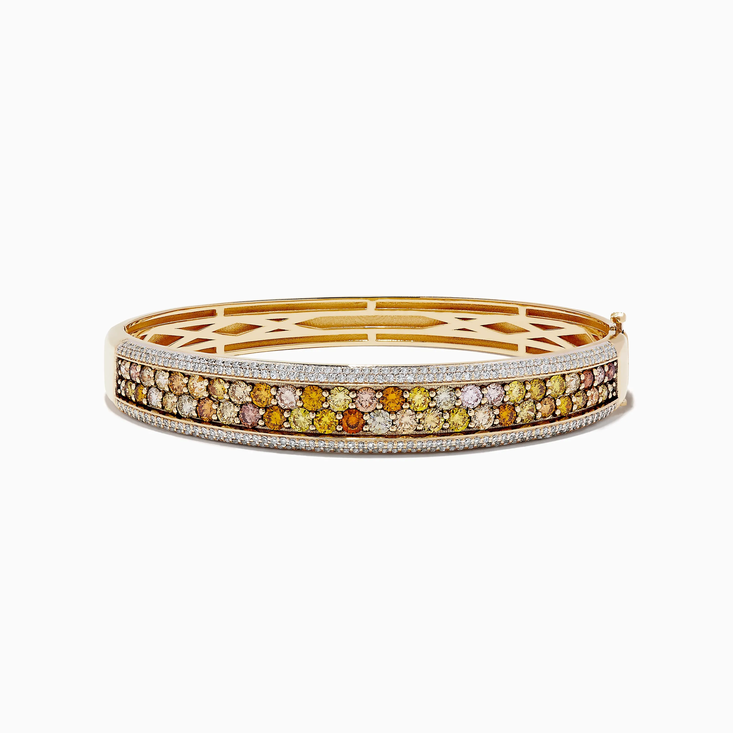 14K Yellow Gold Multi Color Diamond Bangle sold by Effy