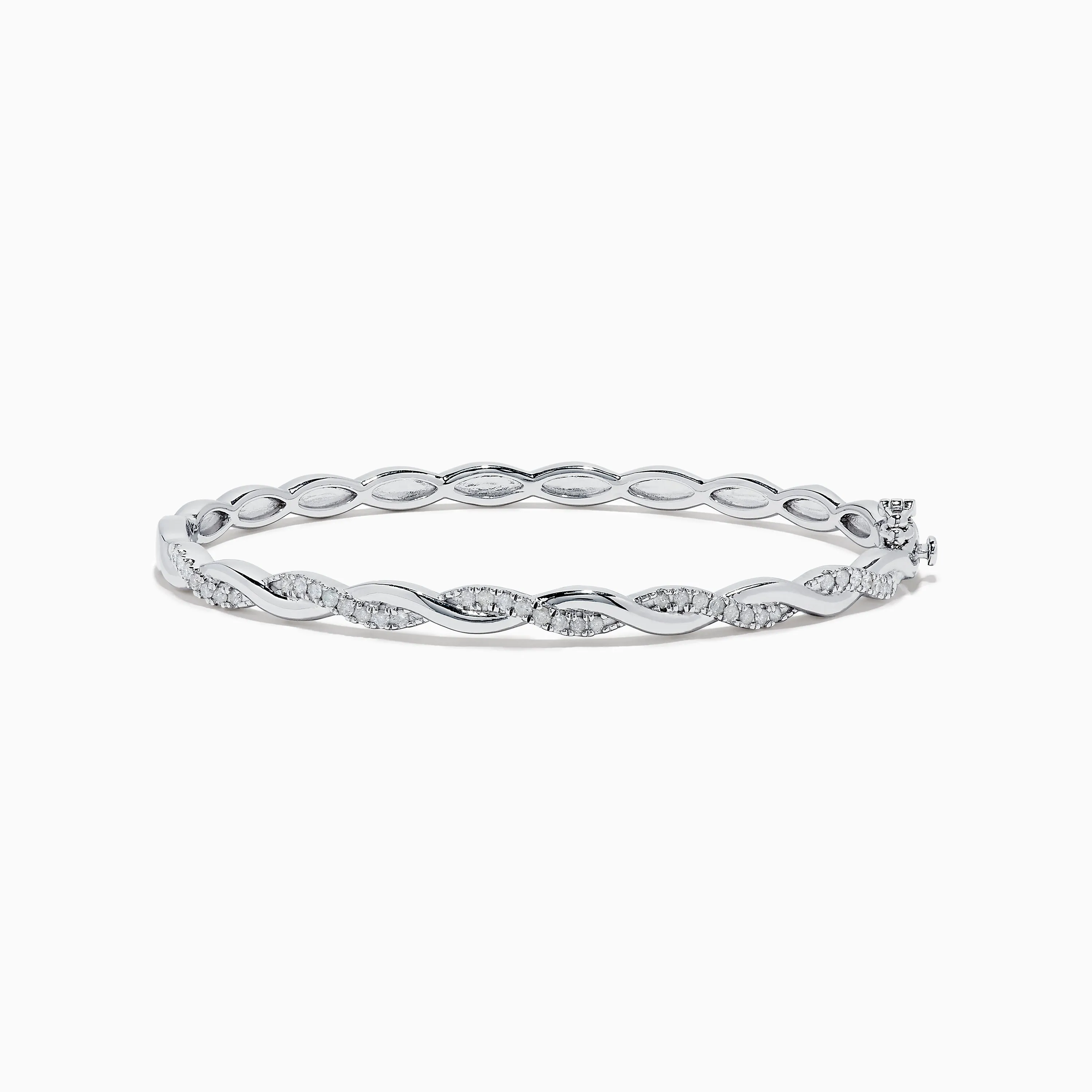 925 Sterling Silver Diamond Bangle sold by Effy