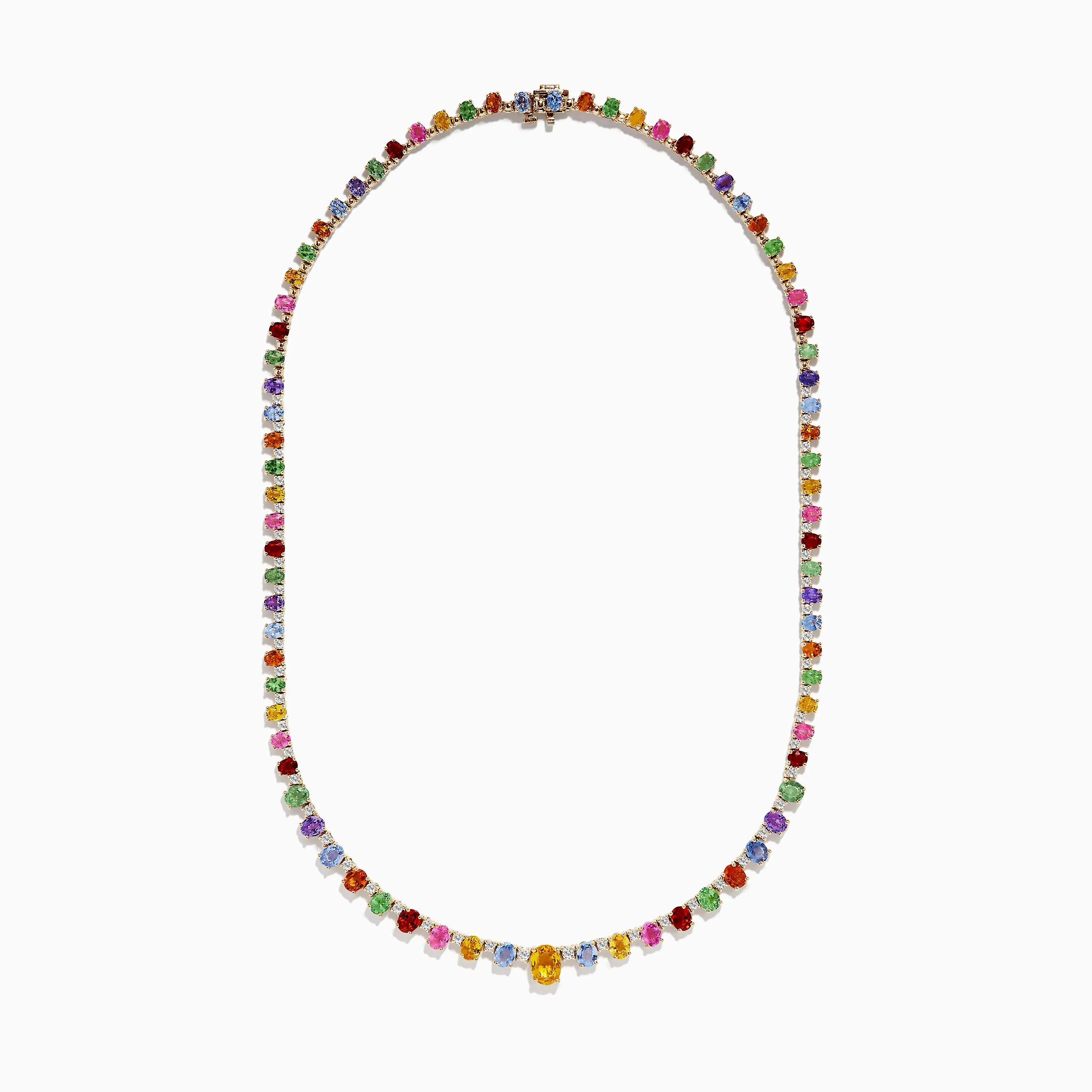 Watercolors 14K Gold Multi Sapphire and Diamond Necklace sold by Effy product image thumbnail 2