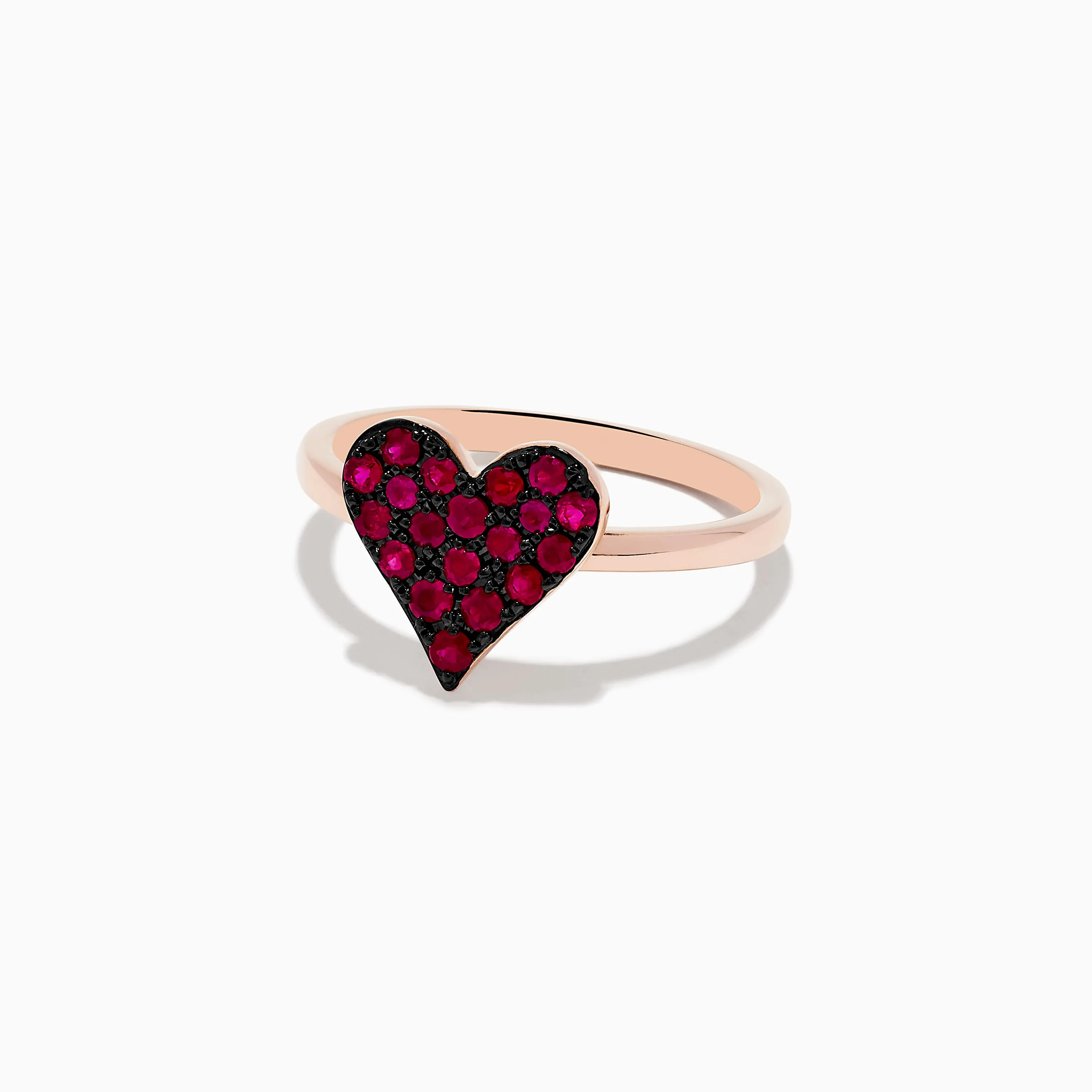 14K Rose Gold Ruby Heart Ring sold by Effy product image thumbnail 2
