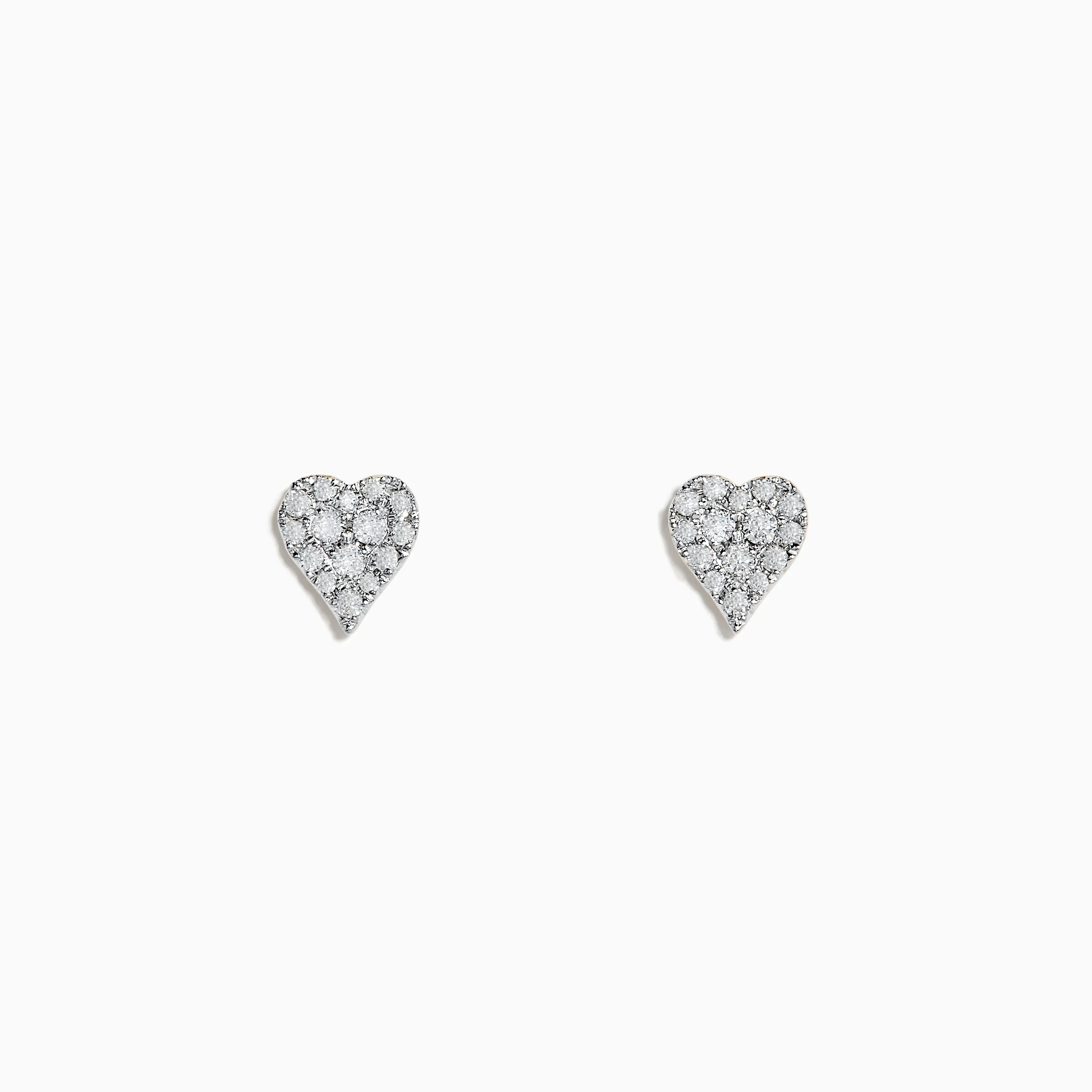 Casino 14K Yellow Gold Diamond Heart Stud Earrings sold by Effy