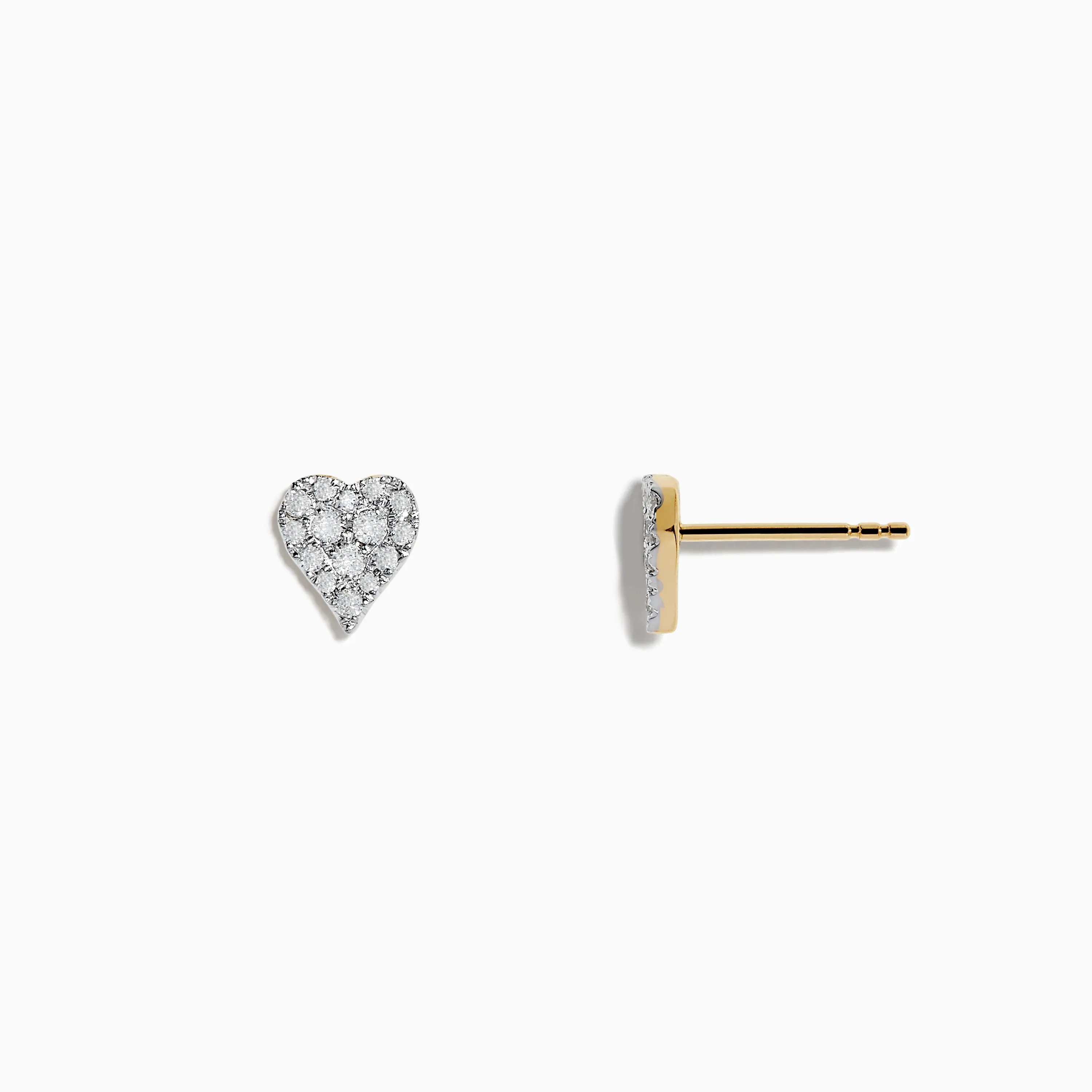 Casino 14K Yellow Gold Diamond Heart Stud Earrings sold by Effy product image thumbnail 2